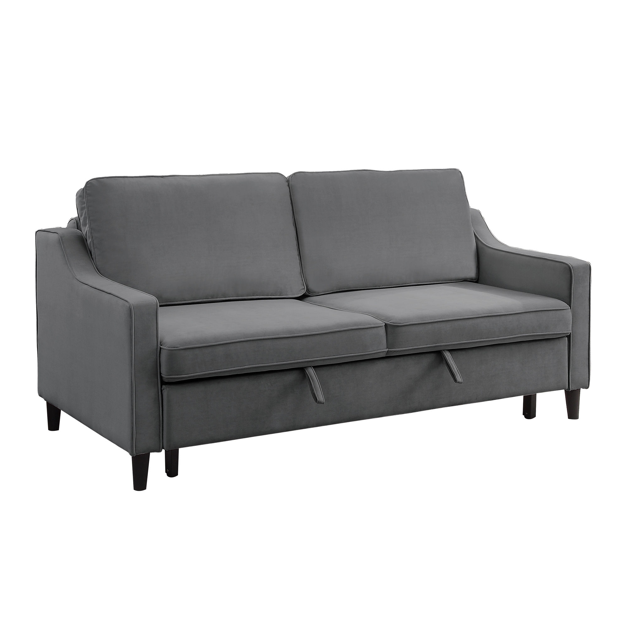 Adelia Velvet Convertible Studio Sofa with Pull-out Bed
