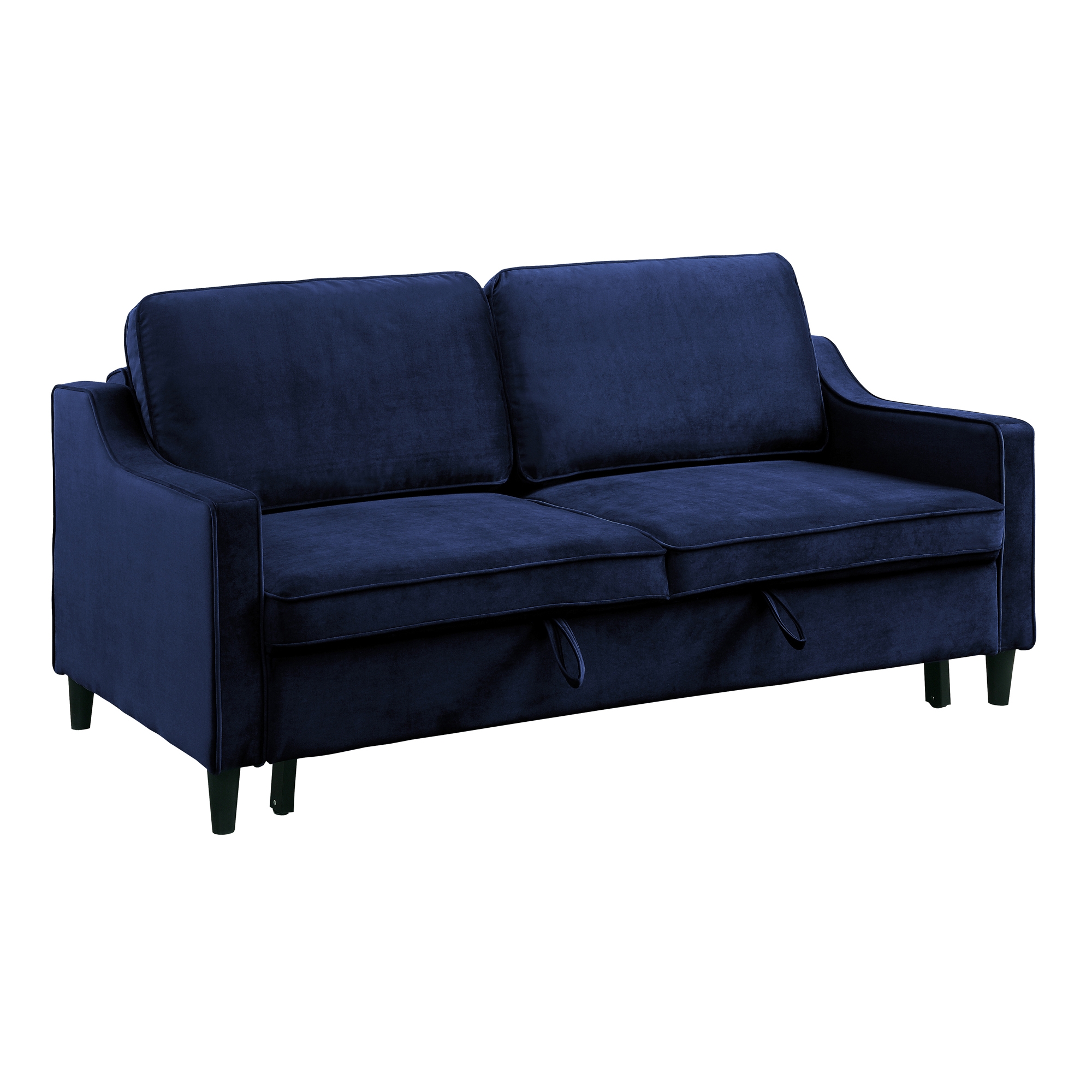 Adelia Velvet Convertible Studio Sofa with Pull-out Bed