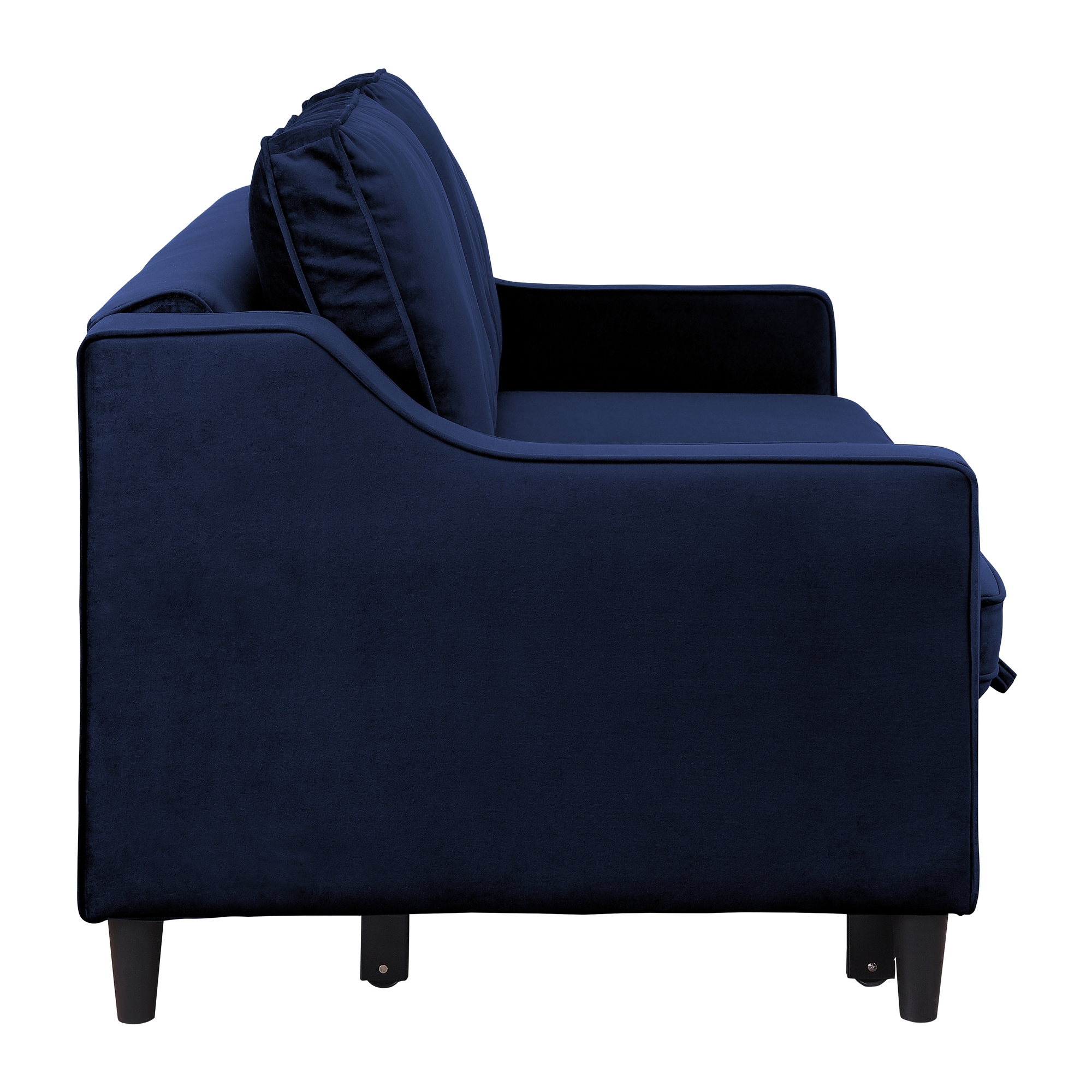 Adelia Velvet Convertible Studio Sofa with Pull-out Bed