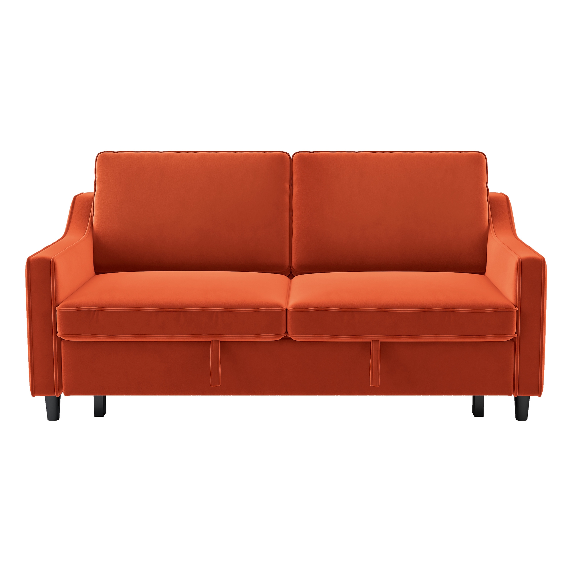 Adelia Velvet Convertible Studio Sofa with Pull-out Bed