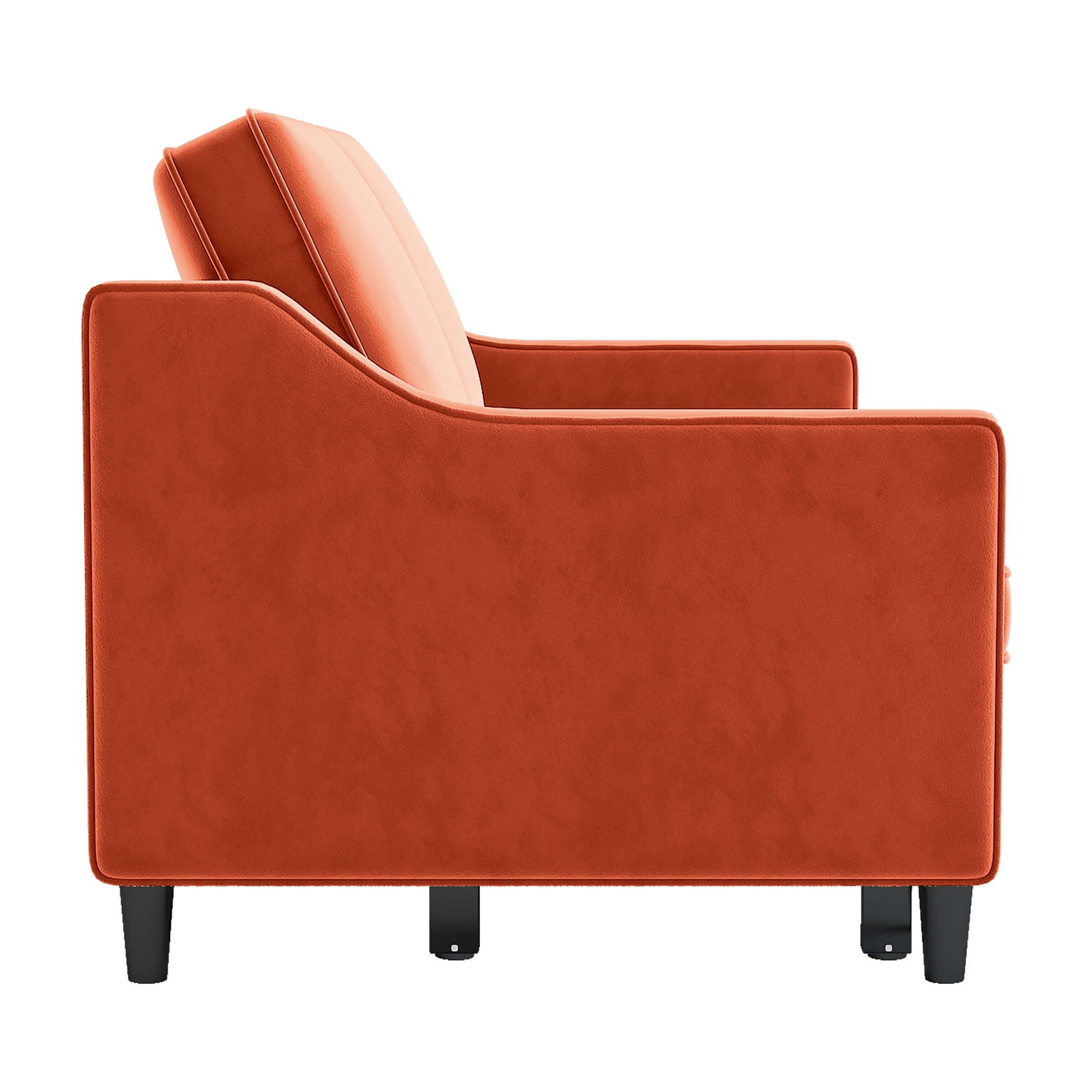 Adelia Velvet Convertible Studio Sofa with Pull-out Bed