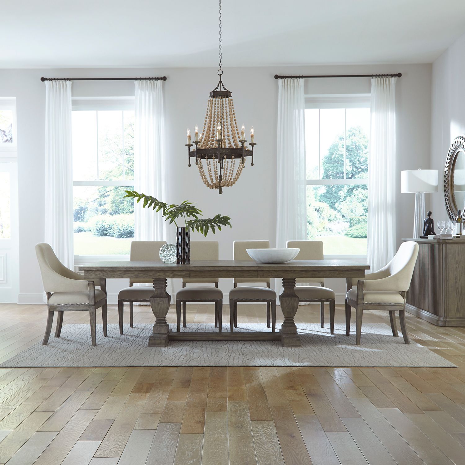 Westfield Extendable Trestle Dining Set | Traditional Wood