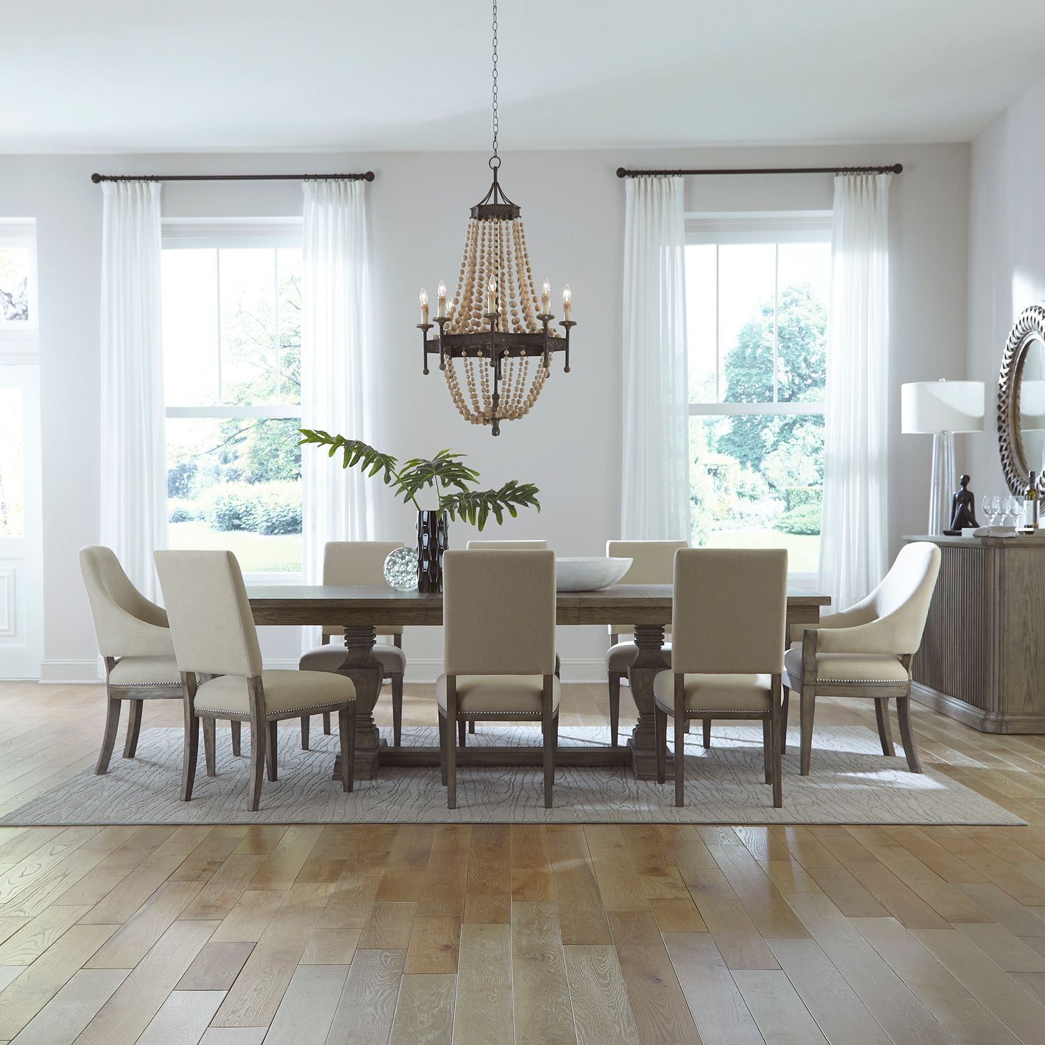 Westfield Extendable Trestle Dining Set | Traditional Wood