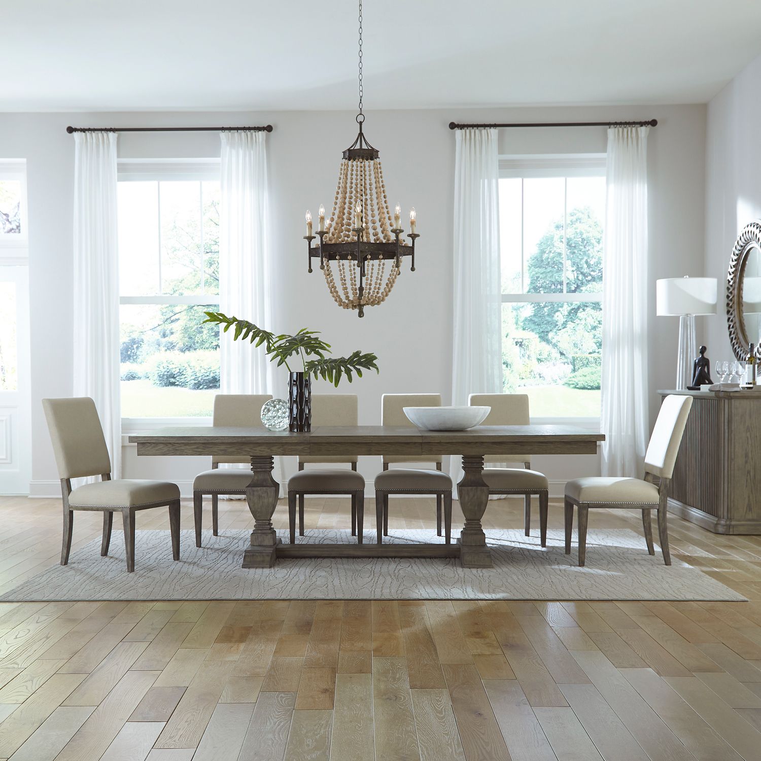 Westfield Extendable Trestle Dining Set | Traditional Wood