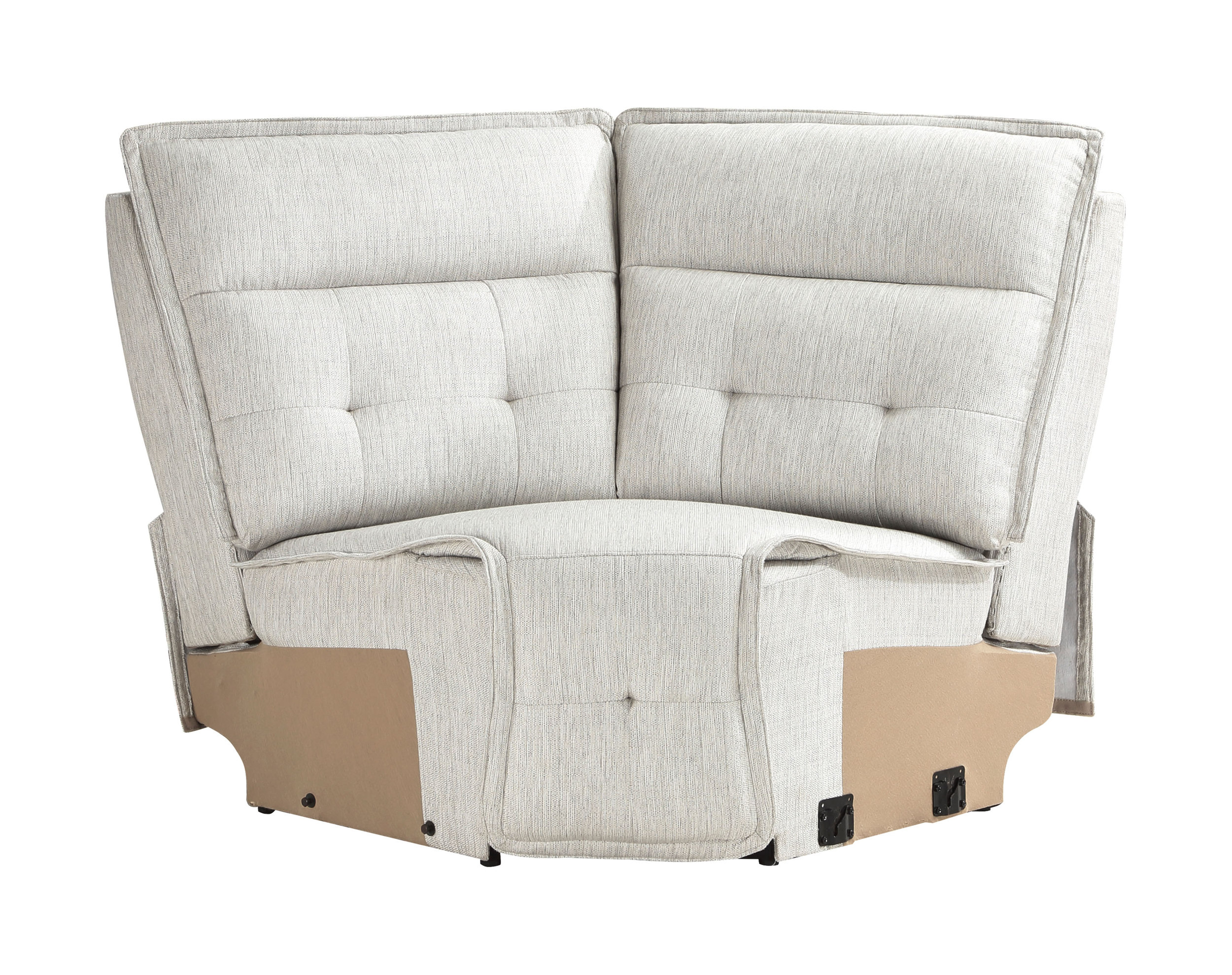 Salida Polyester Power Double Reclining Modular Loveseat with Center Console & Power Headrests