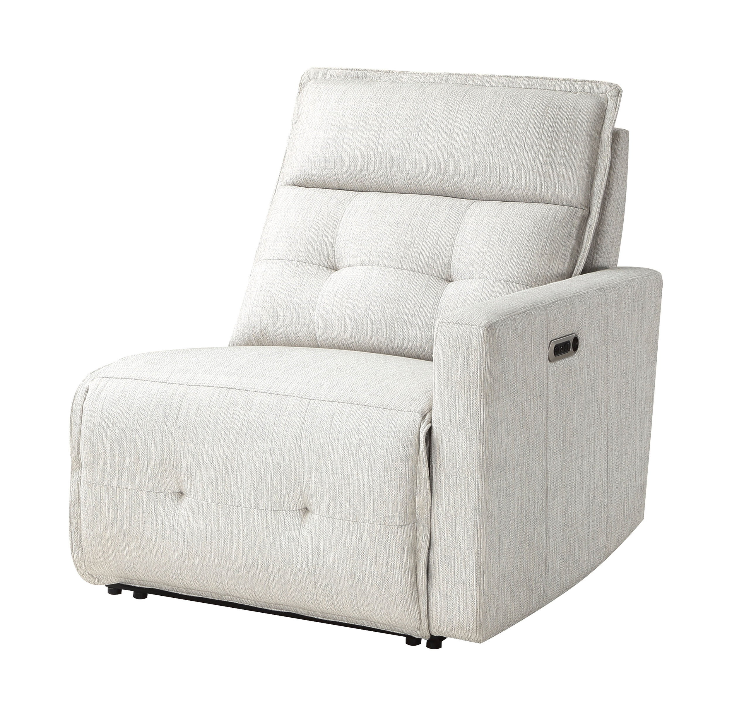 Salida Polyester Power Double Reclining Modular Loveseat with Power Headrests