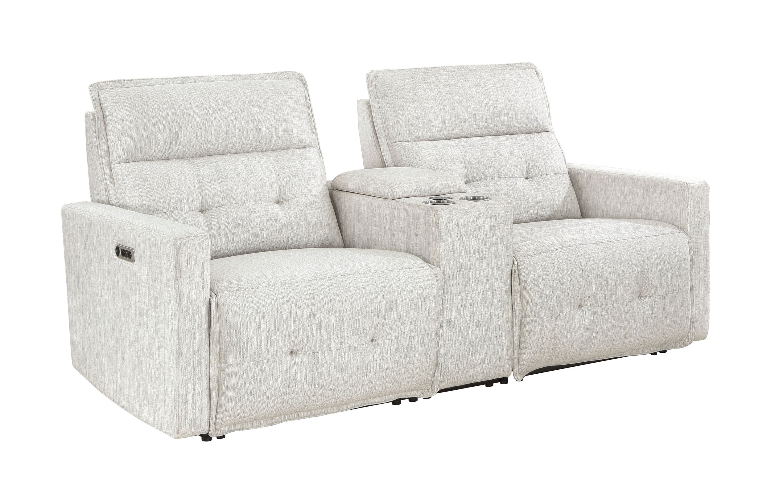 Salida Polyester Power Double Reclining Modular Living Room Set