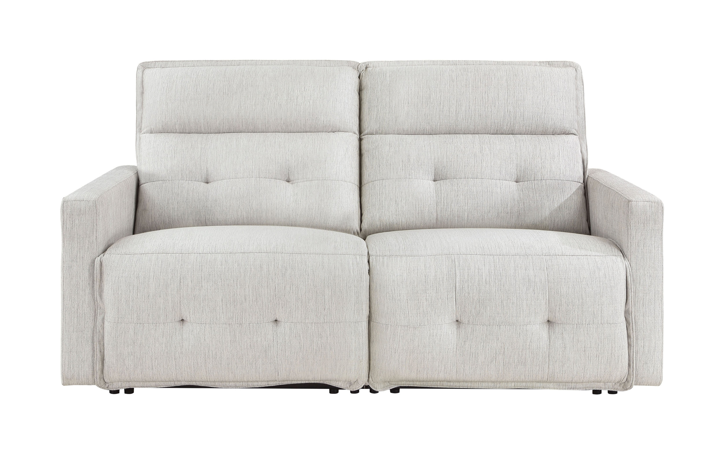 Salida Polyester Power Double Reclining Modular Loveseat with Power Headrests