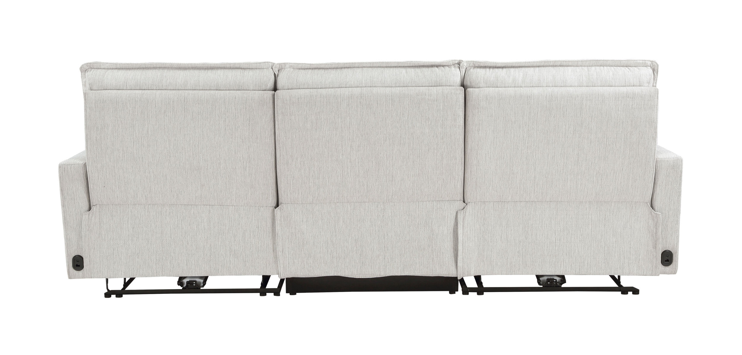 Salida Polyester Power Double Reclining Modular Sofa with Power Headrests