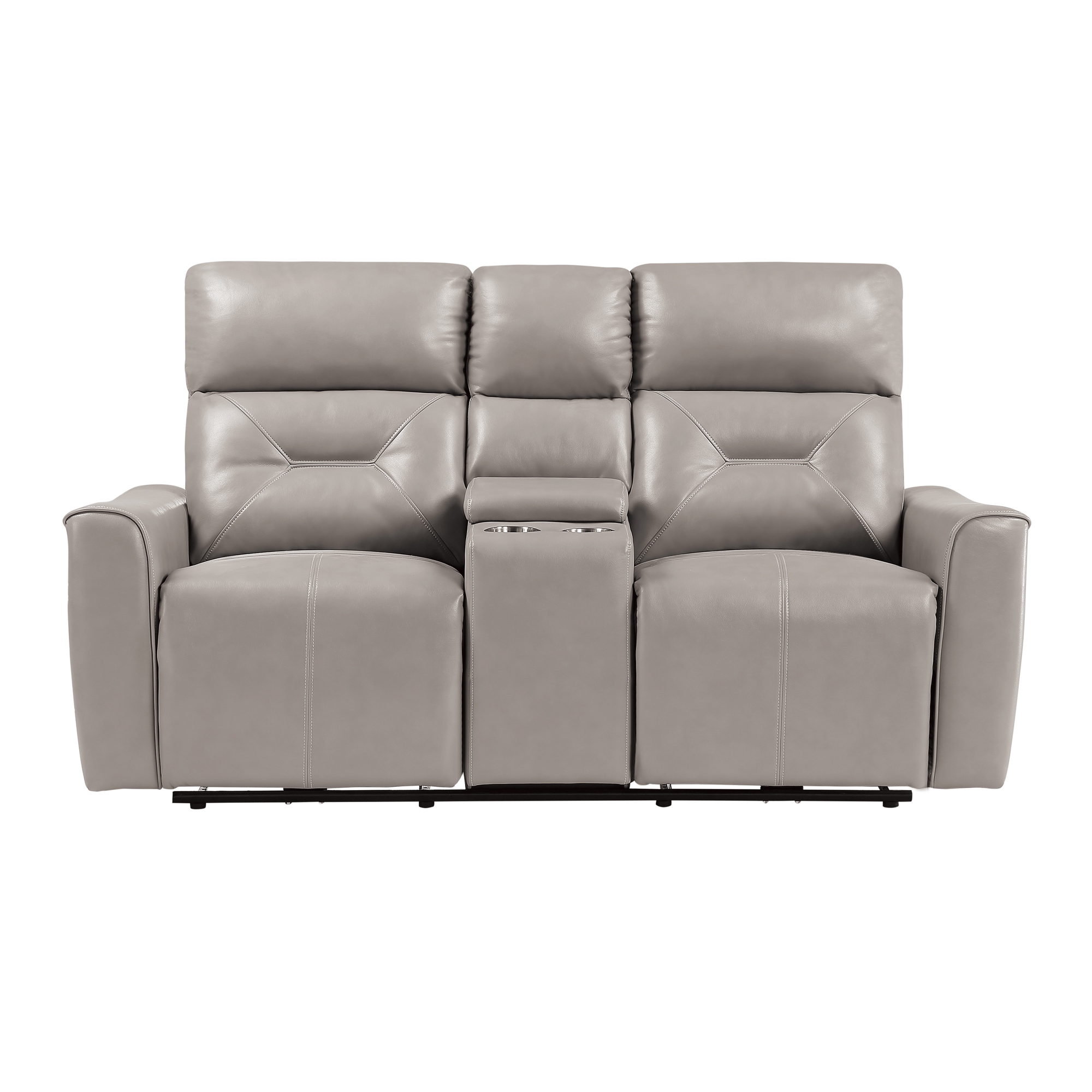 Burwell Leatherette Power Double Reclining Loveseat
