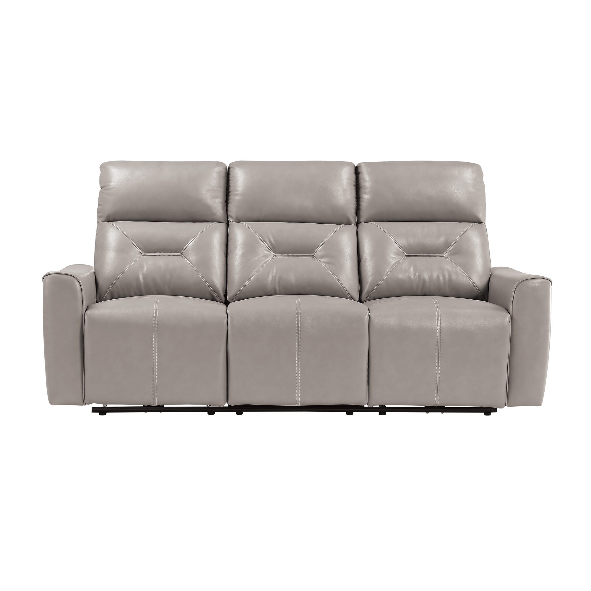 Burwell Leatherette Power Double Reclining Sofa