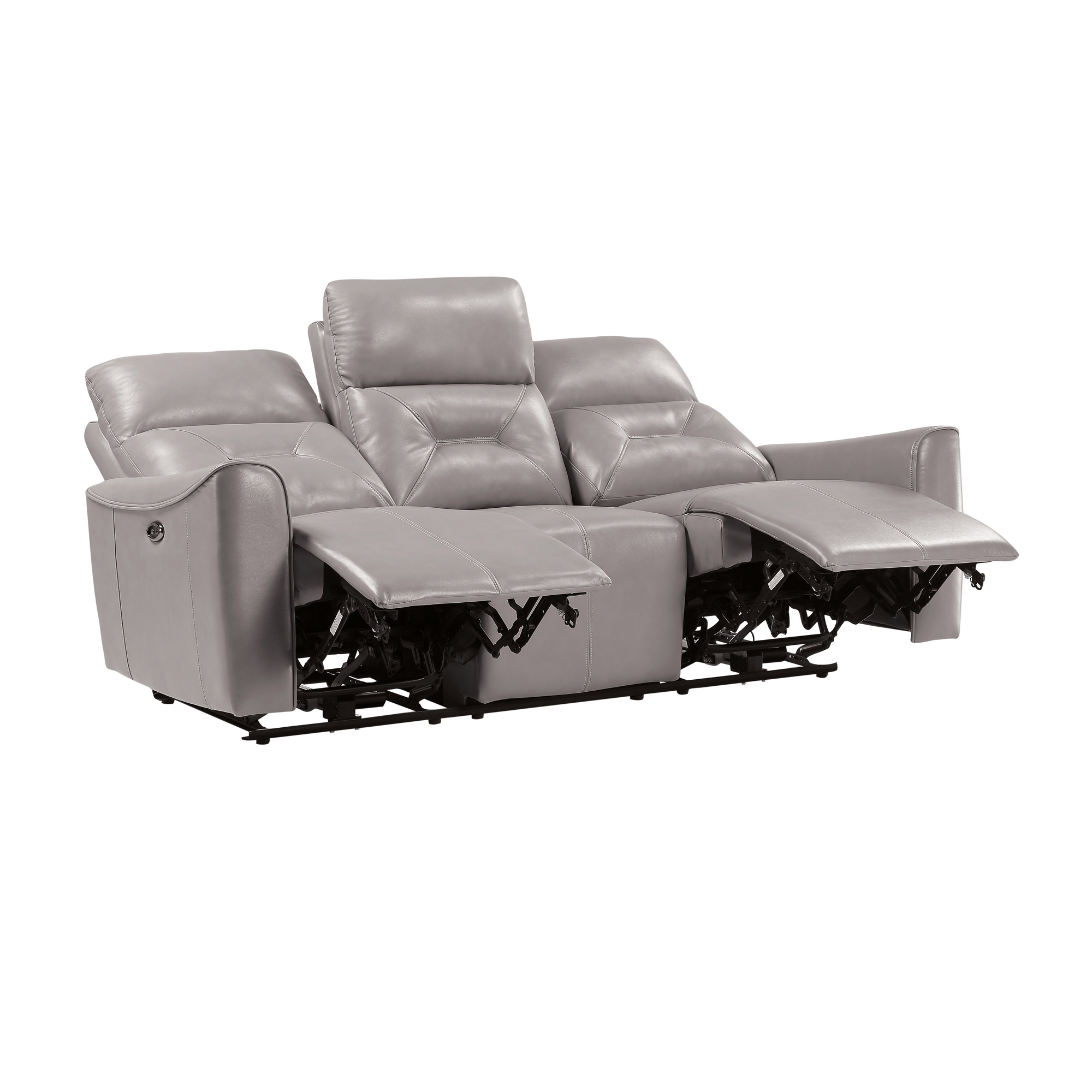 Burwell Leatherette Power Double Reclining Sofa