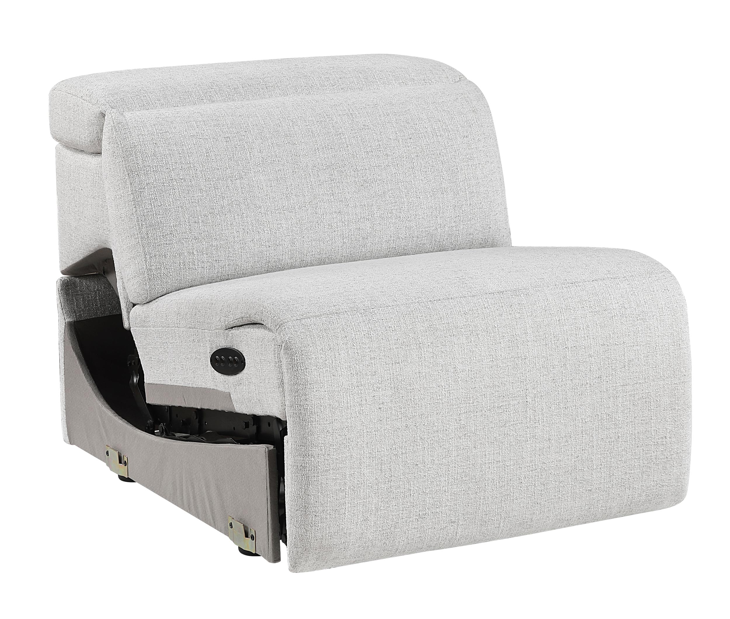 McPherson L-Shaped Chenille 7‑Piece Power Reclining Modular Sectional with Power Headrests