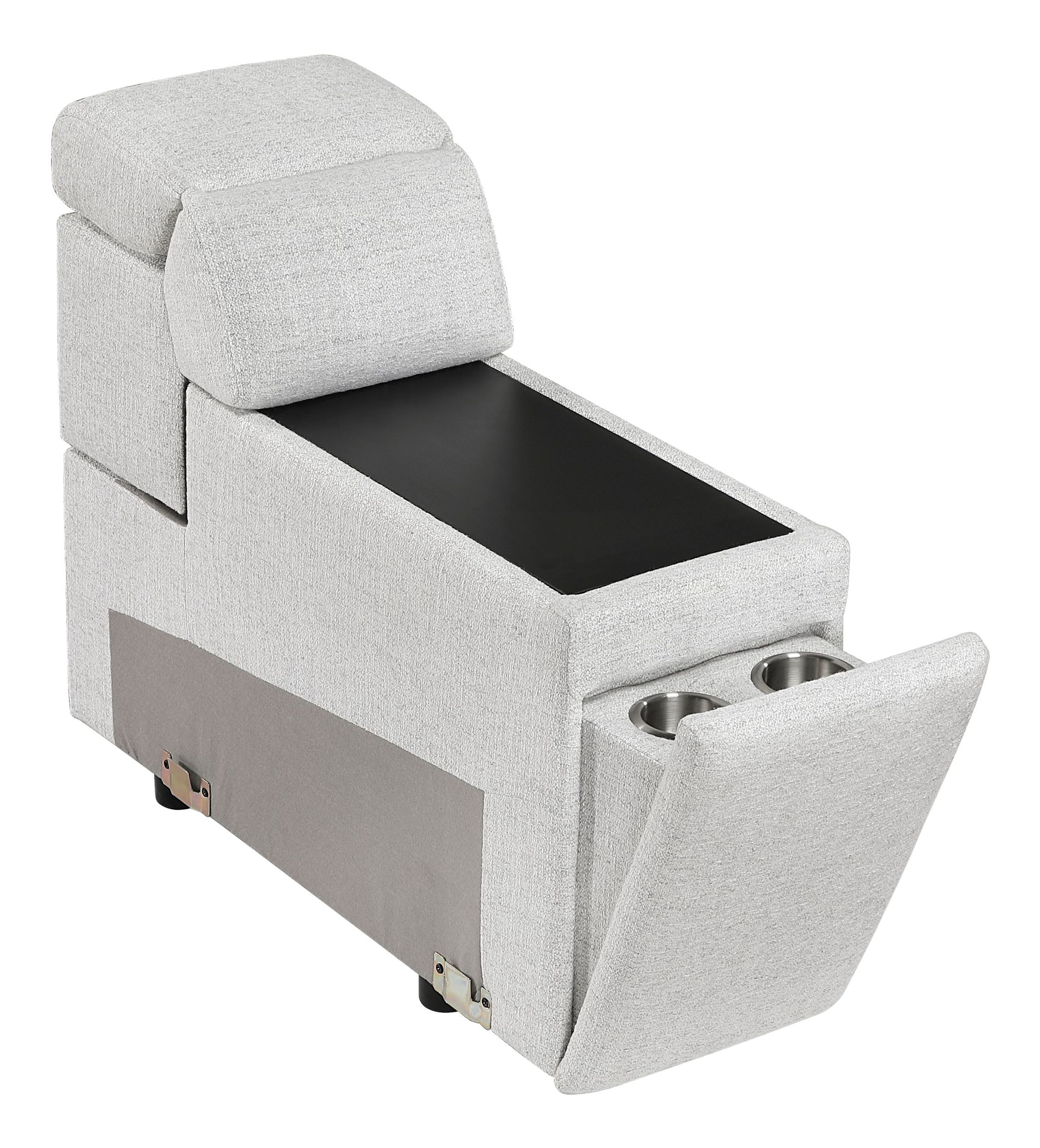 McPherson Chenille Power Double Reclining Modular Loveseat with Power Headrests