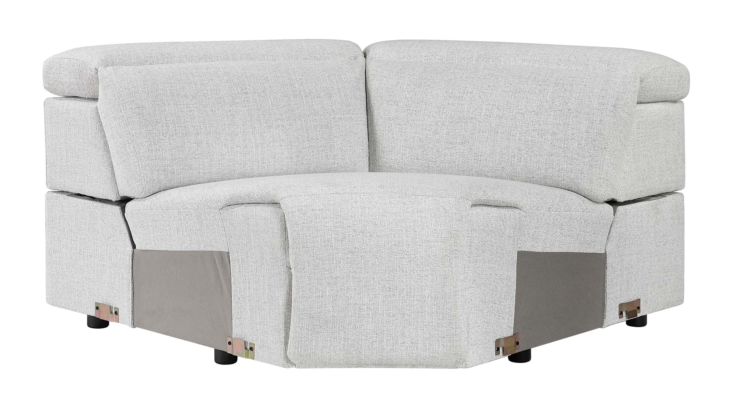 McPherson Chenille Power Double Reclining Modular Loveseat with Center Console & Power Headrests