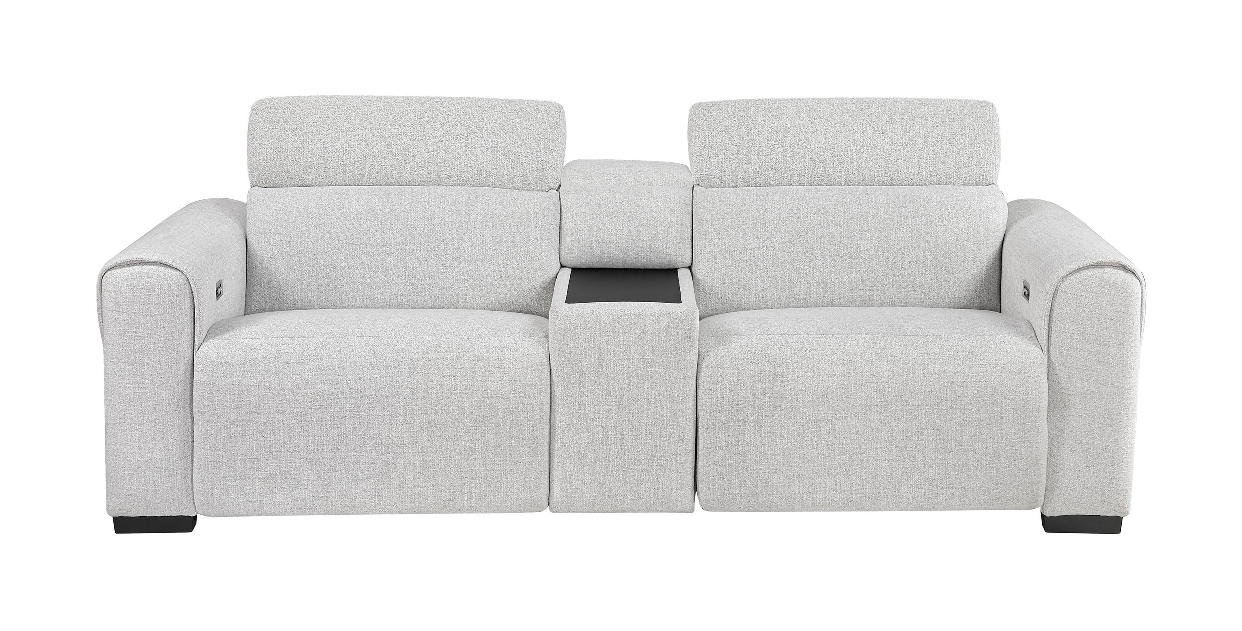McPherson Chenille Power Double Reclining Modular Loveseat with Center Console & Power Headrests