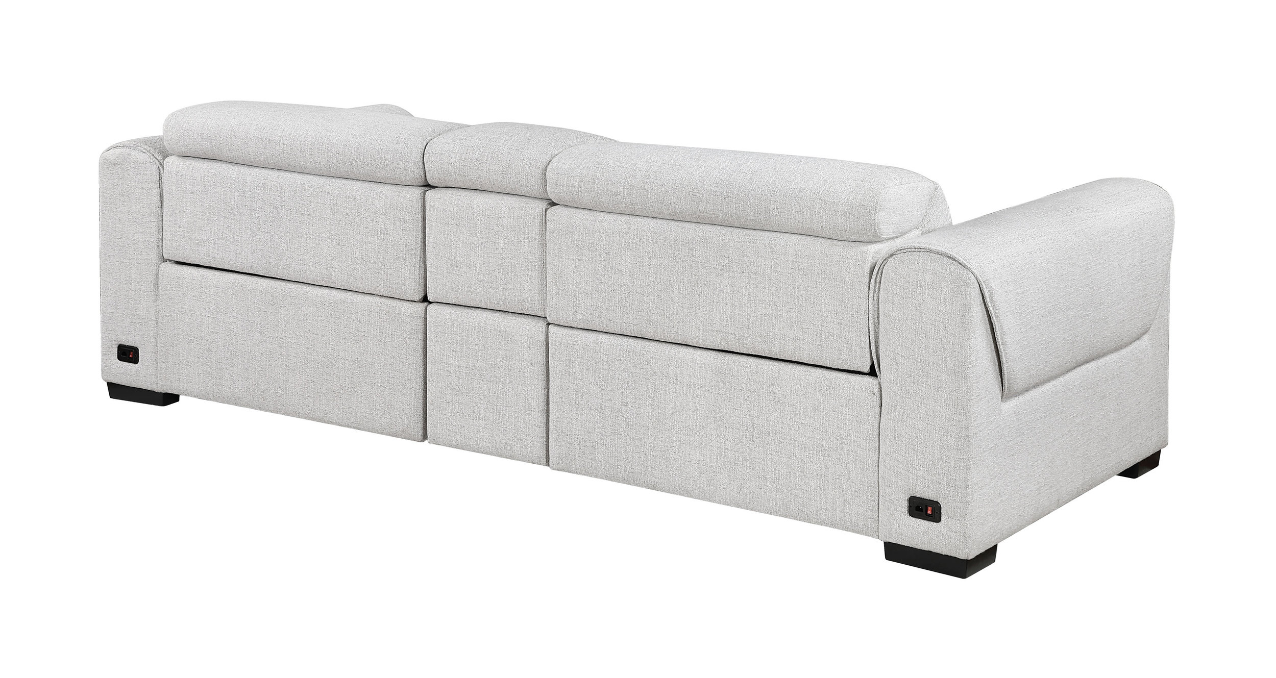 McPherson Chenille Power Double Reclining Modular Loveseat with Center Console & Power Headrests