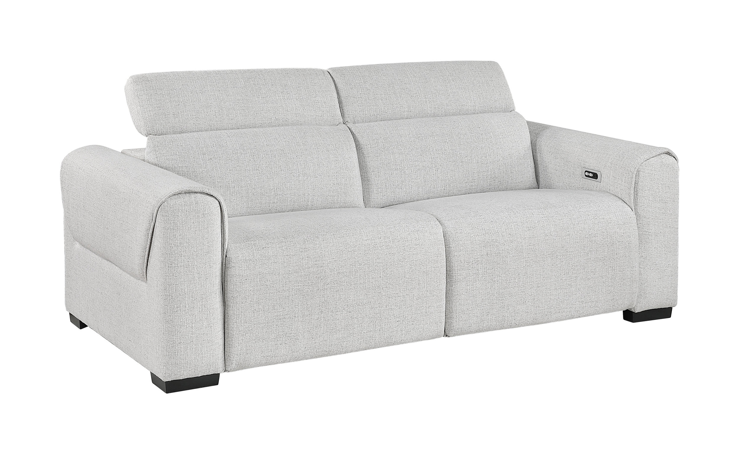 McPherson Chenille Power Double Reclining Modular Loveseat with Power Headrests