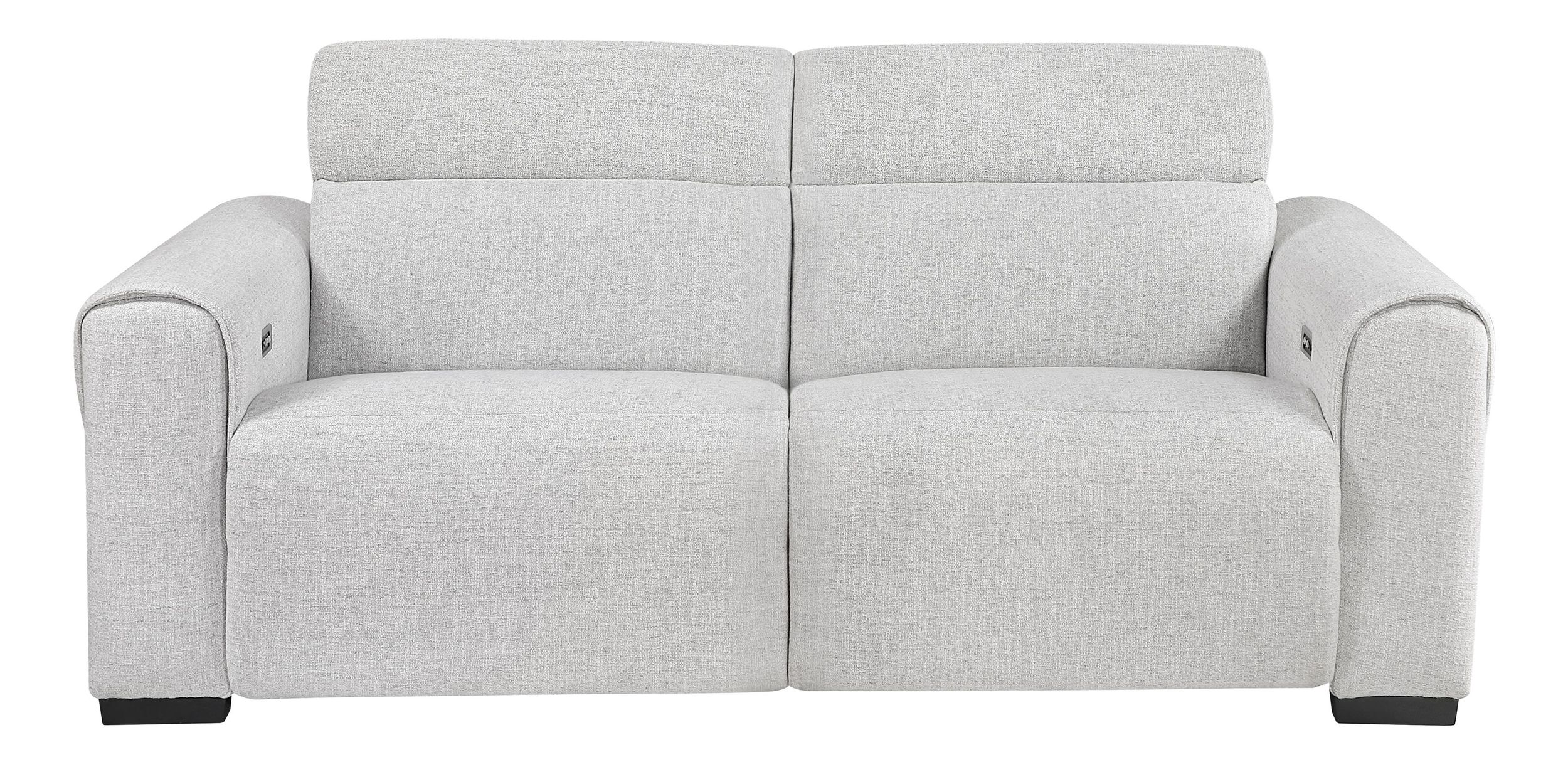 McPherson Chenille Power Double Reclining Modular Loveseat with Power Headrests