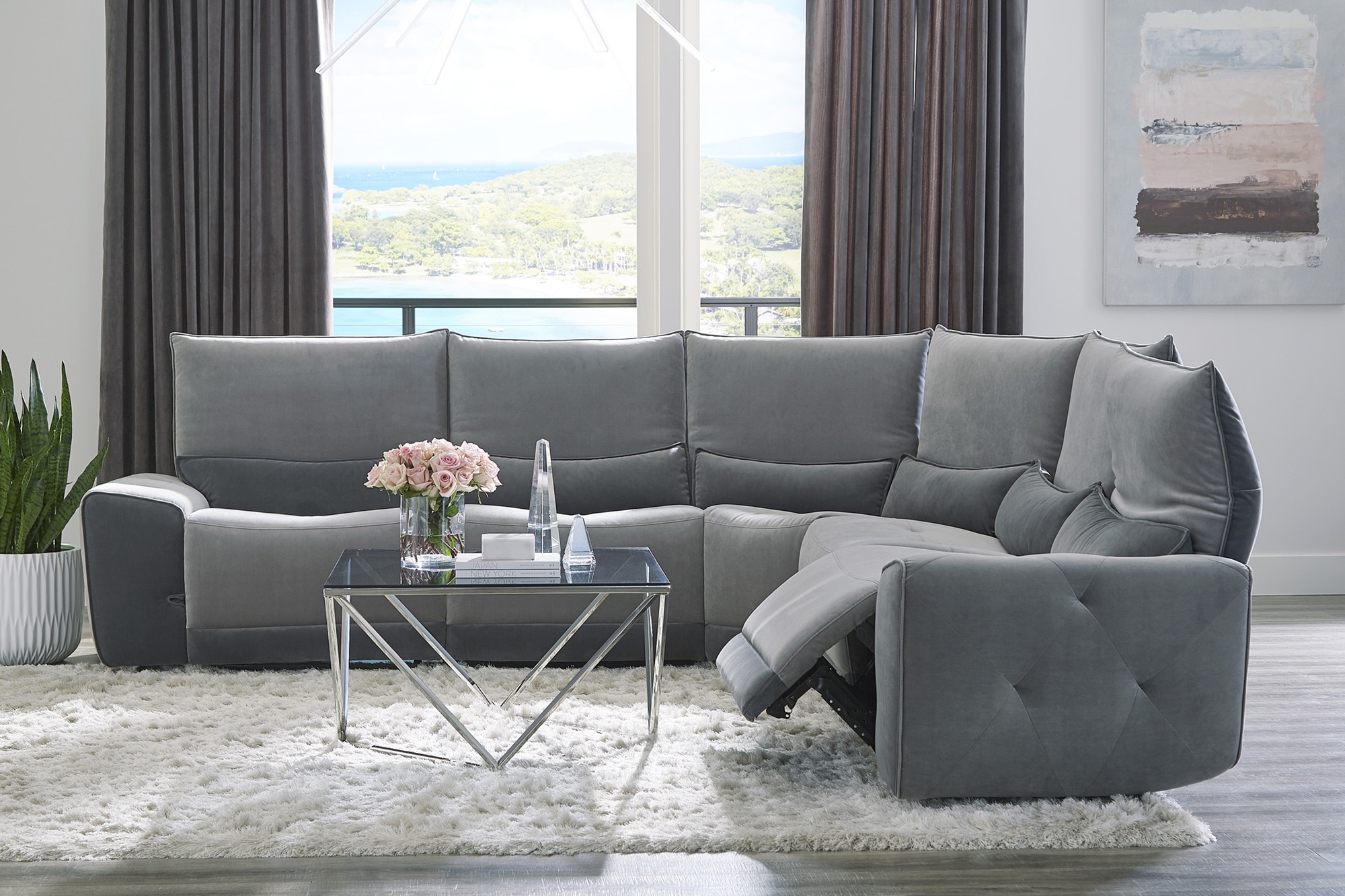 Helix Fabric Power Reclining Sectional
