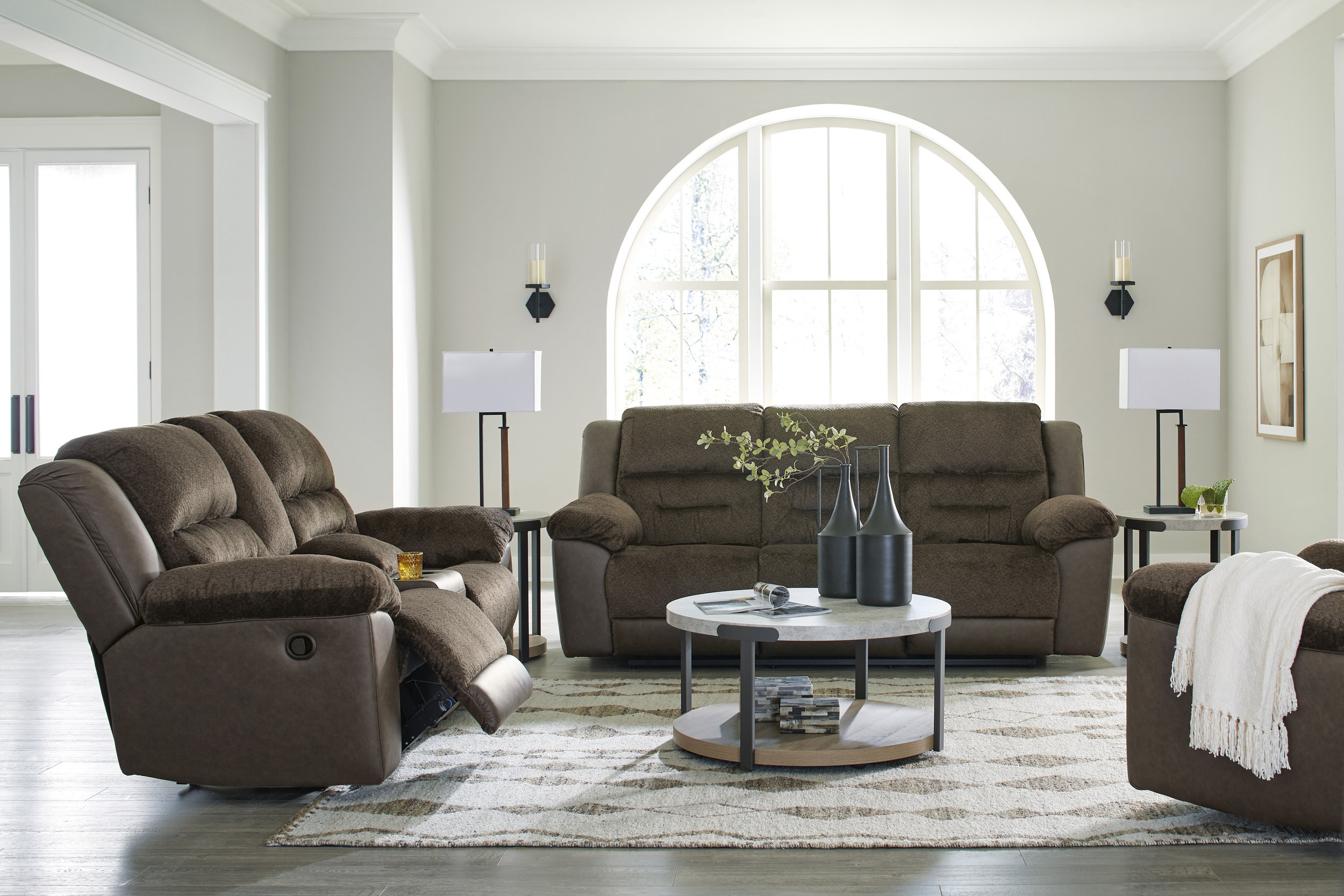 Dorman Faux Leather Reclining Living Room Set