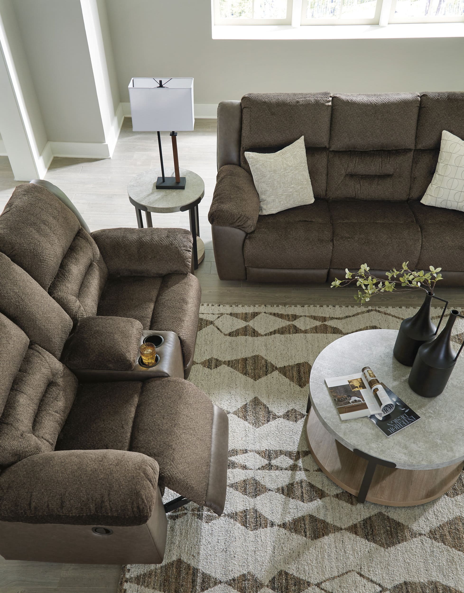 Dorman Faux Leather Reclining Living Room Set