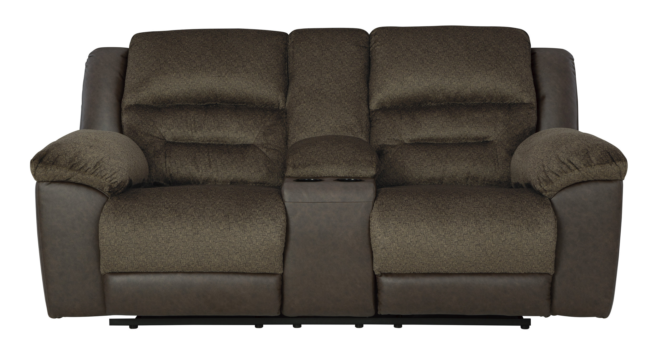 Dorman Faux Leather Reclining Loveseat w/Console