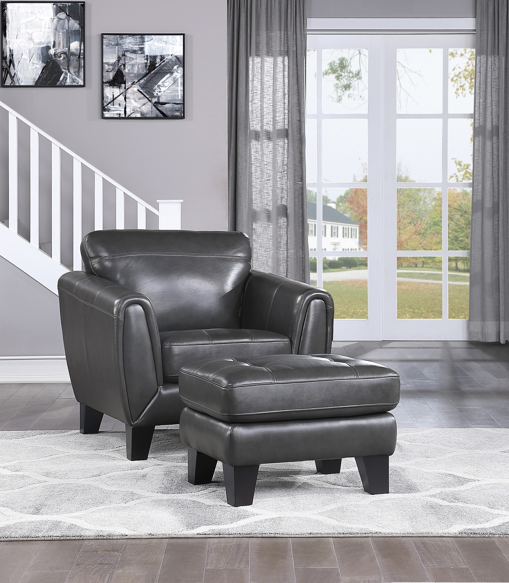Spivey Leather/Leatherette Living Room Set