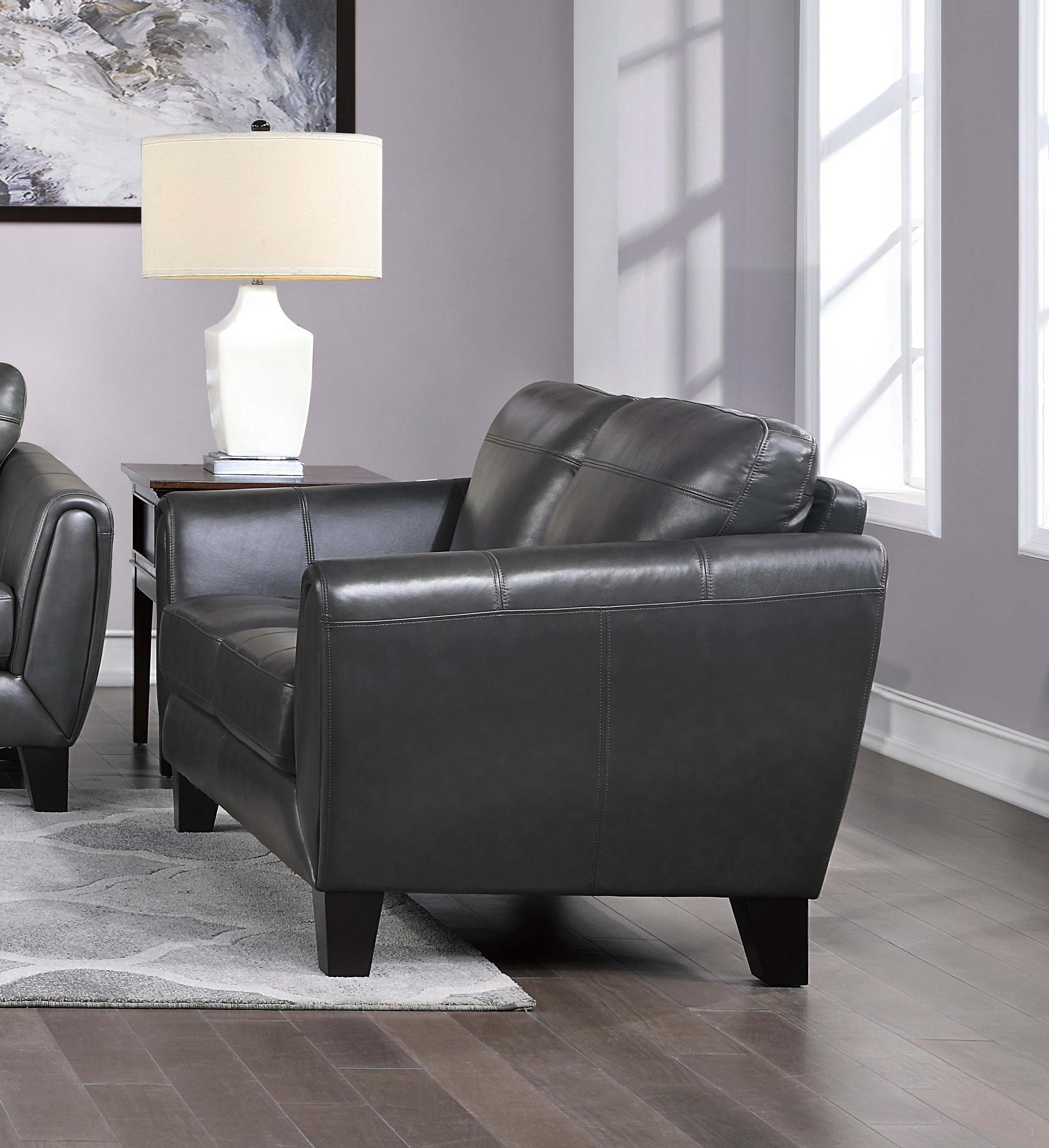 Spivey Leather/Leatherette Loveseat