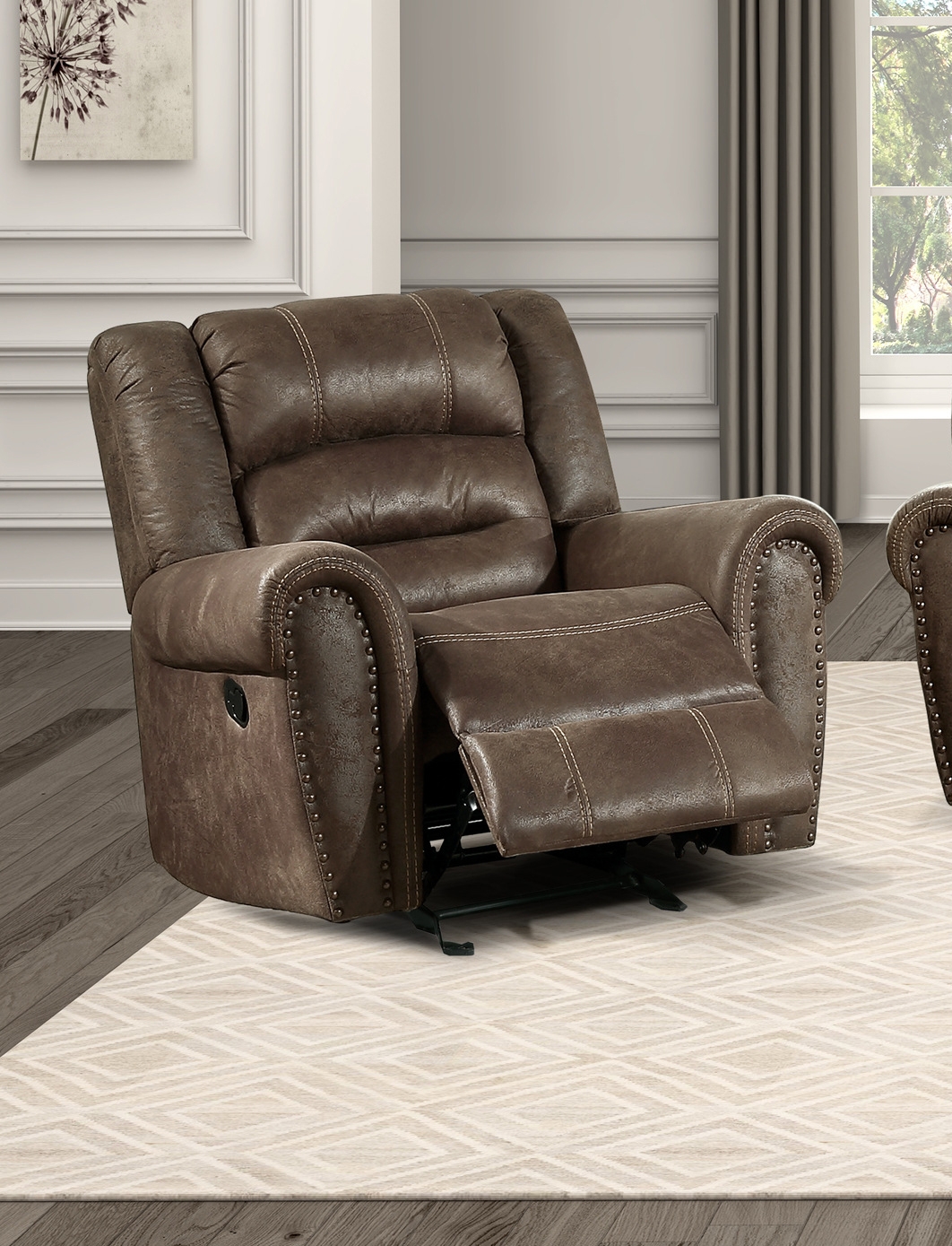 Creighton Microfiber Glider Reclining Chair