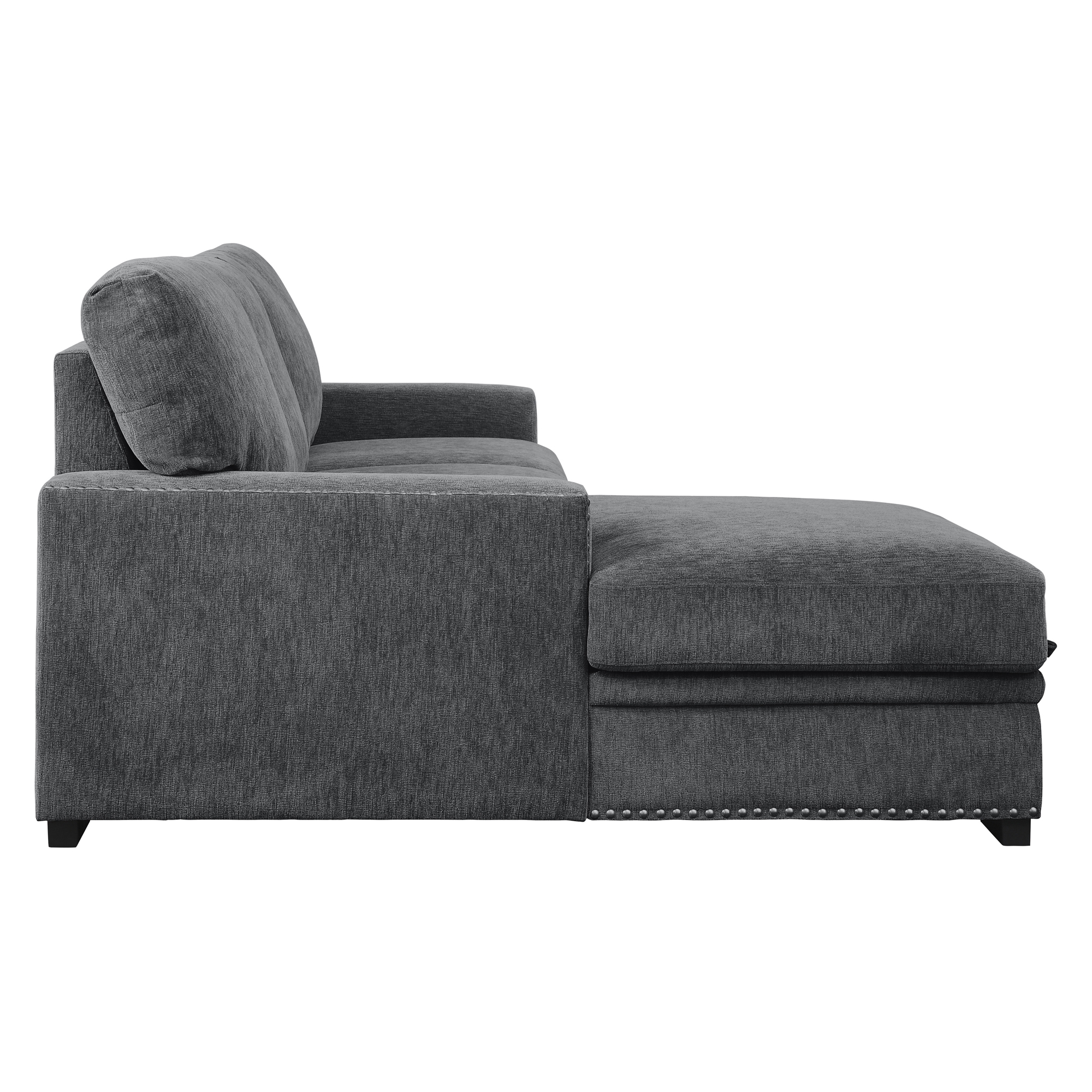 Morelia Fabric Sectional with Pull-out Bed and Hidden Storage, Left Chaise Facing