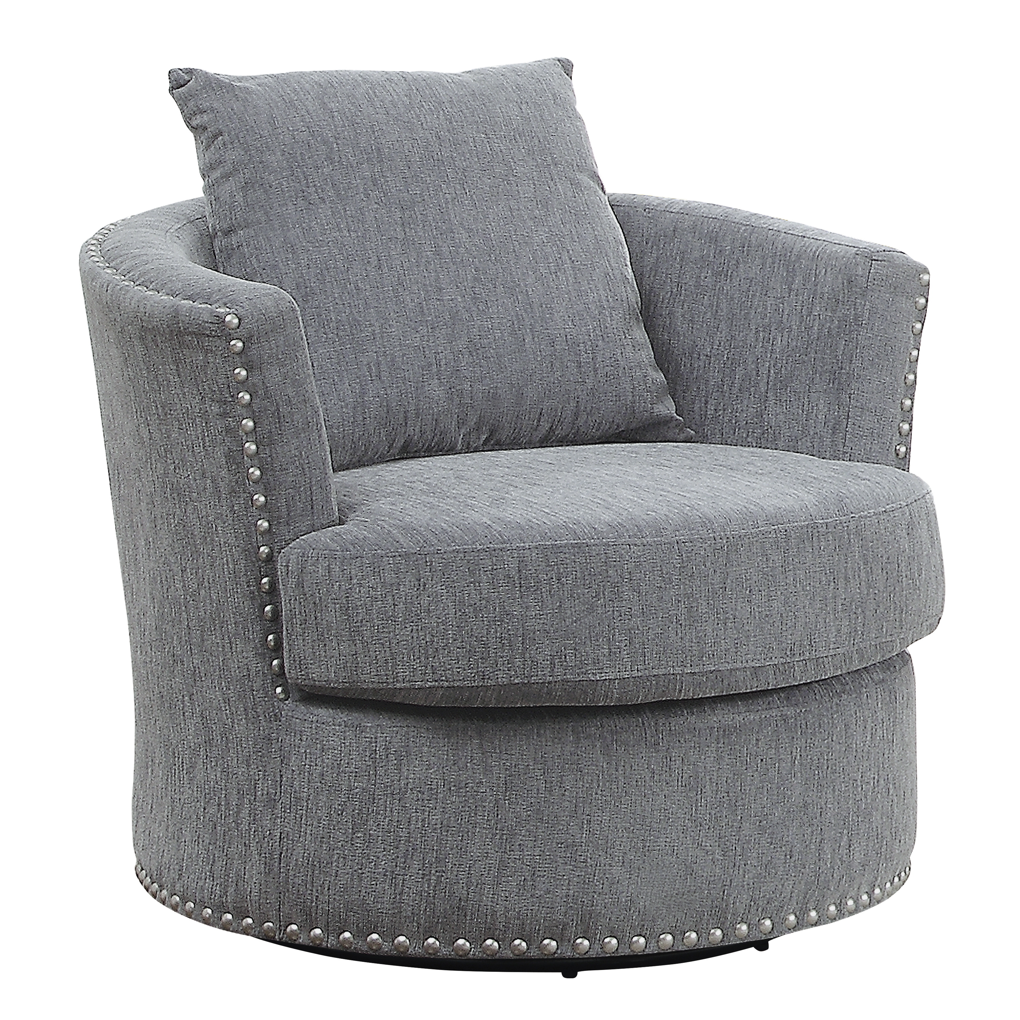 Morelia Chenille Fabric Swivel Chair