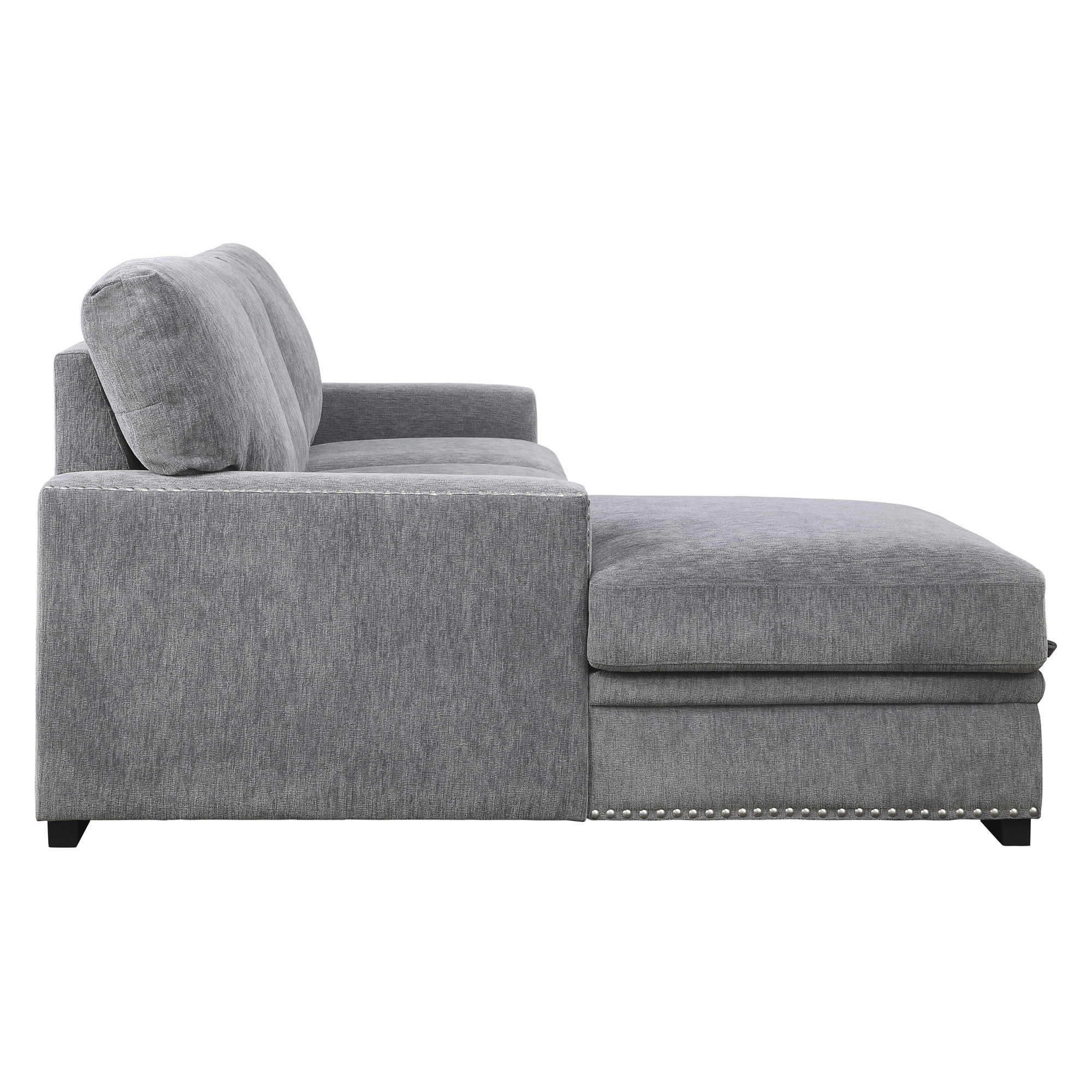 Morelia Fabric Sectional with Pull-out Bed and Hidden Storage, Left Chaise Facing