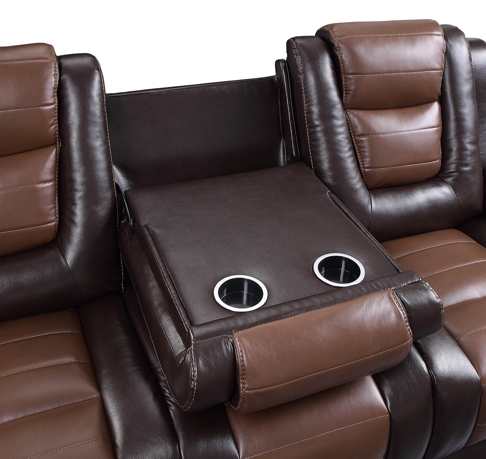 Briscoe Leatherette Double Reclining Sofa