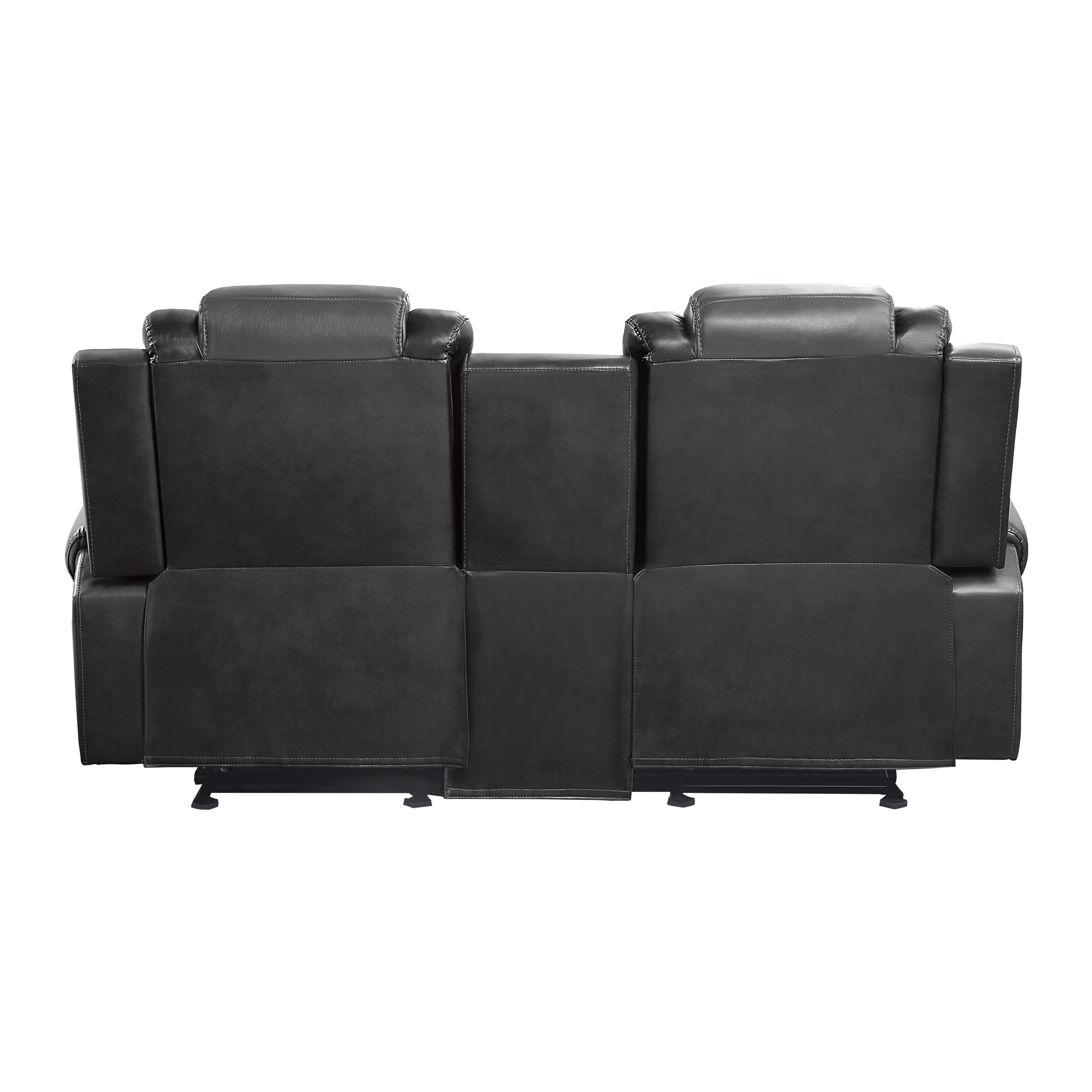 Briscoe Leatherette Double Glider Reclining Loveseat