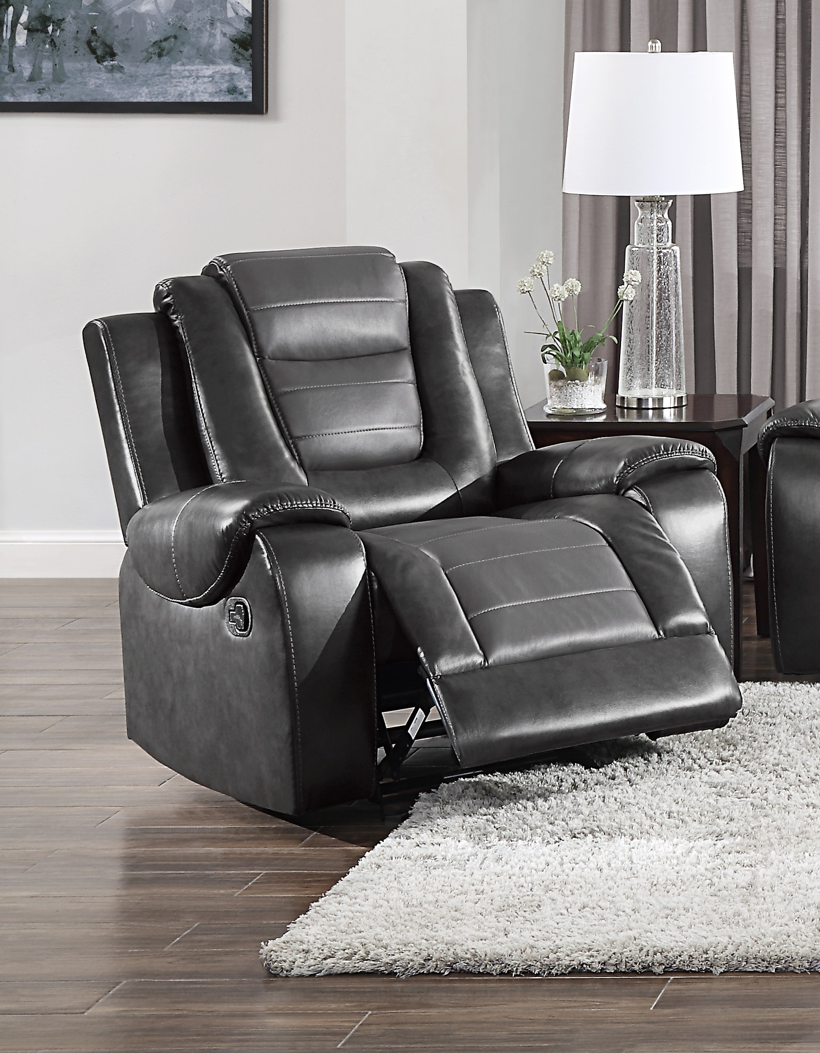 Briscoe Leatherette Glider Reclining Chair