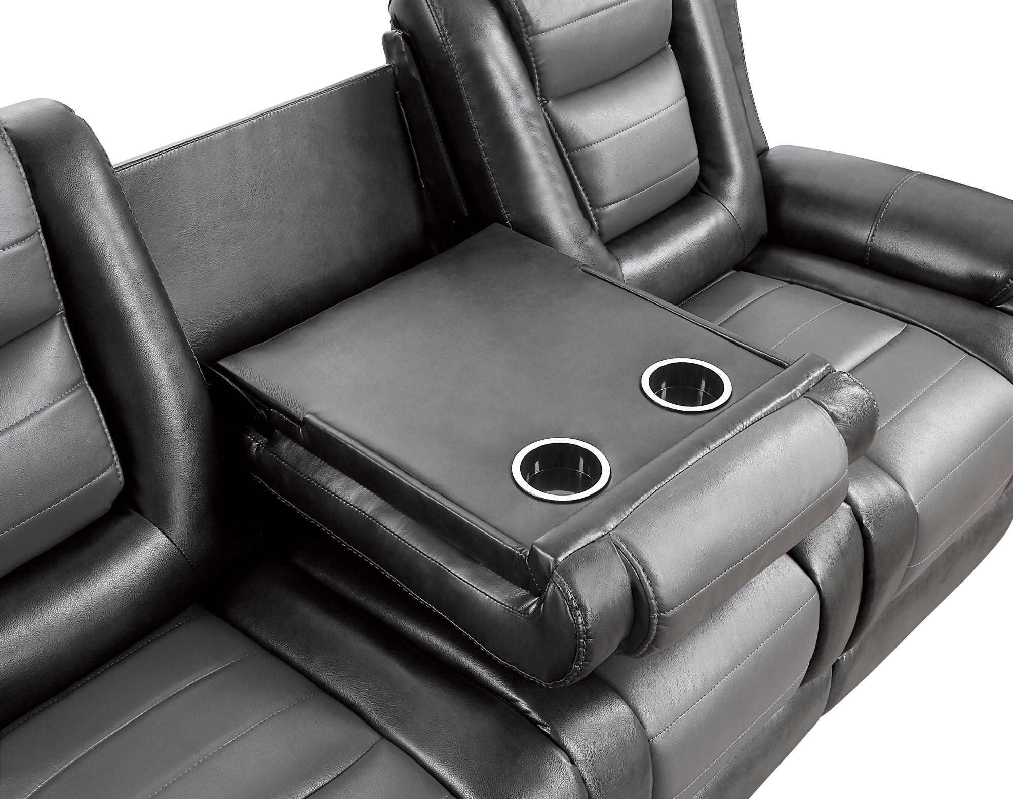Briscoe Leatherette Double Reclining Sofa