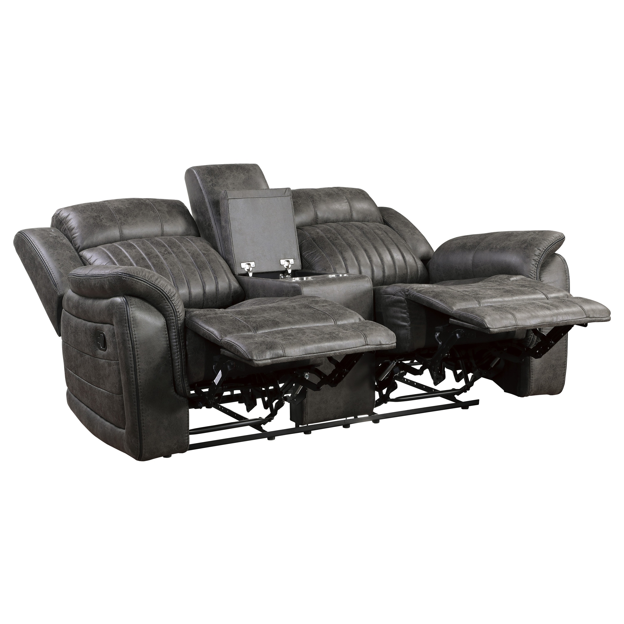 Centeroak Microfiber Reclining Living Room Set