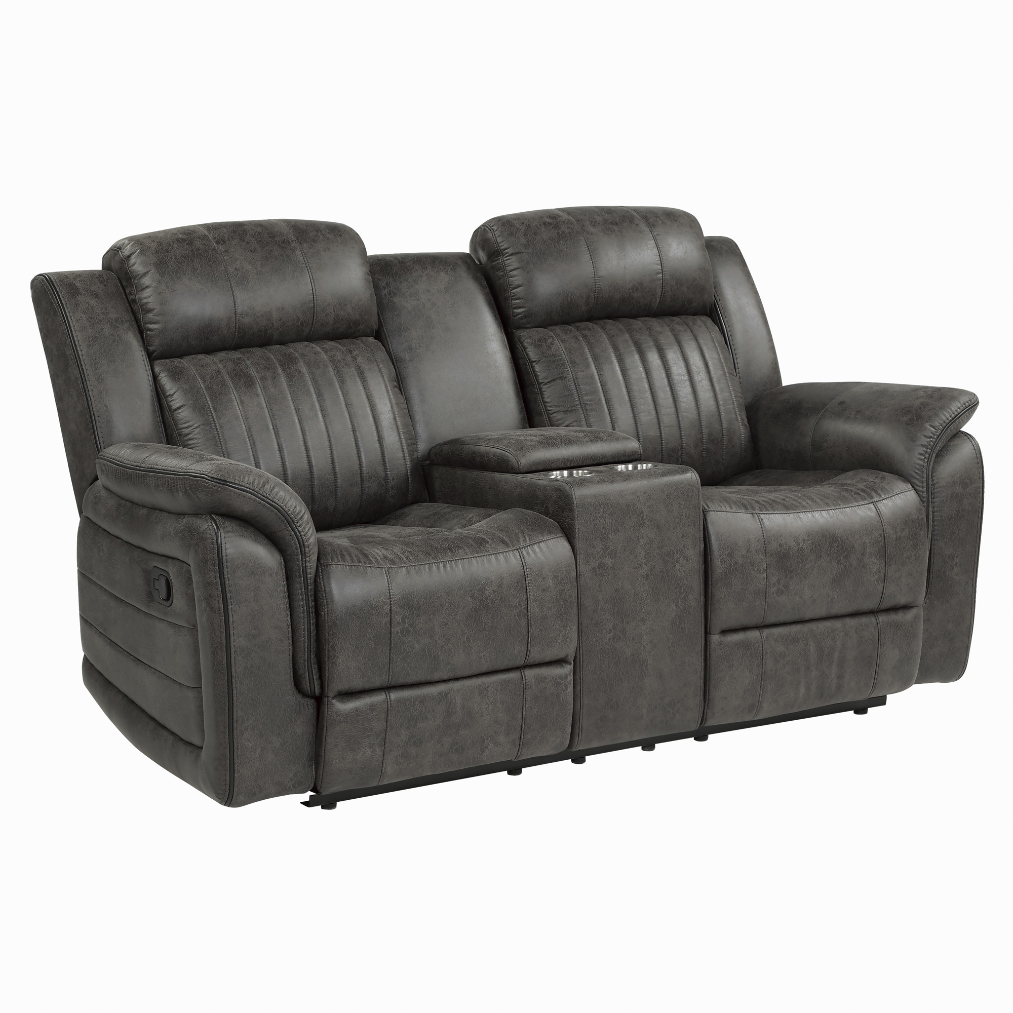 Centeroak Microfiber Reclining Living Room Set