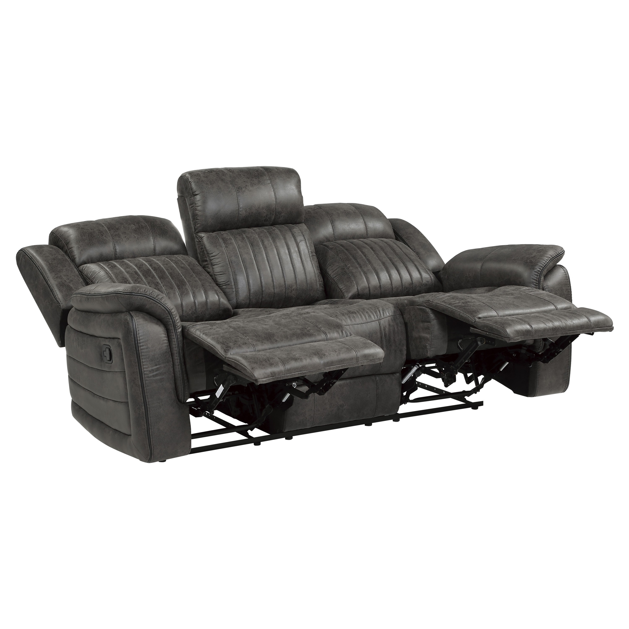 Centeroak Microfiber Reclining Living Room Set