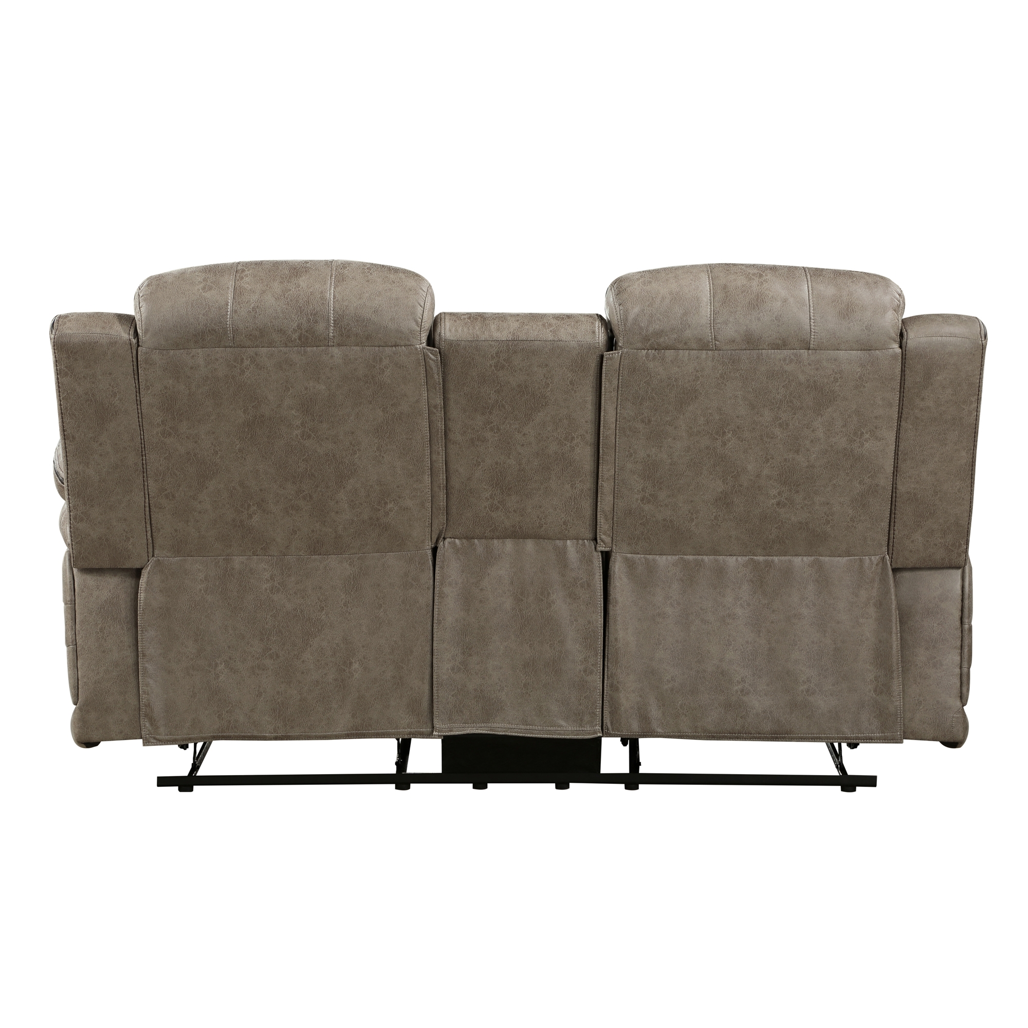 Centeroak Microfiber Double Reclining Loveseat