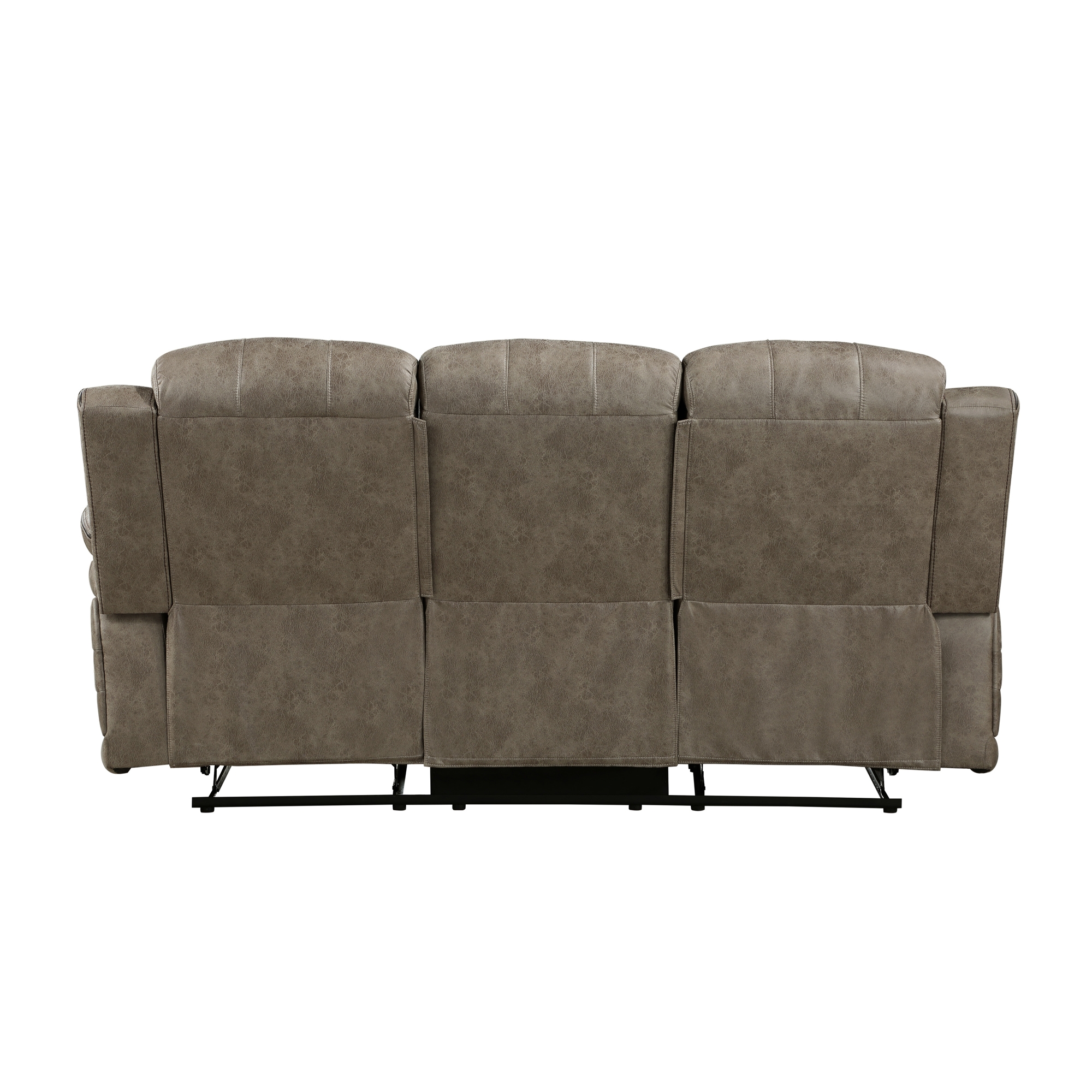 Centeroak Microfiber Double Reclining Sofa