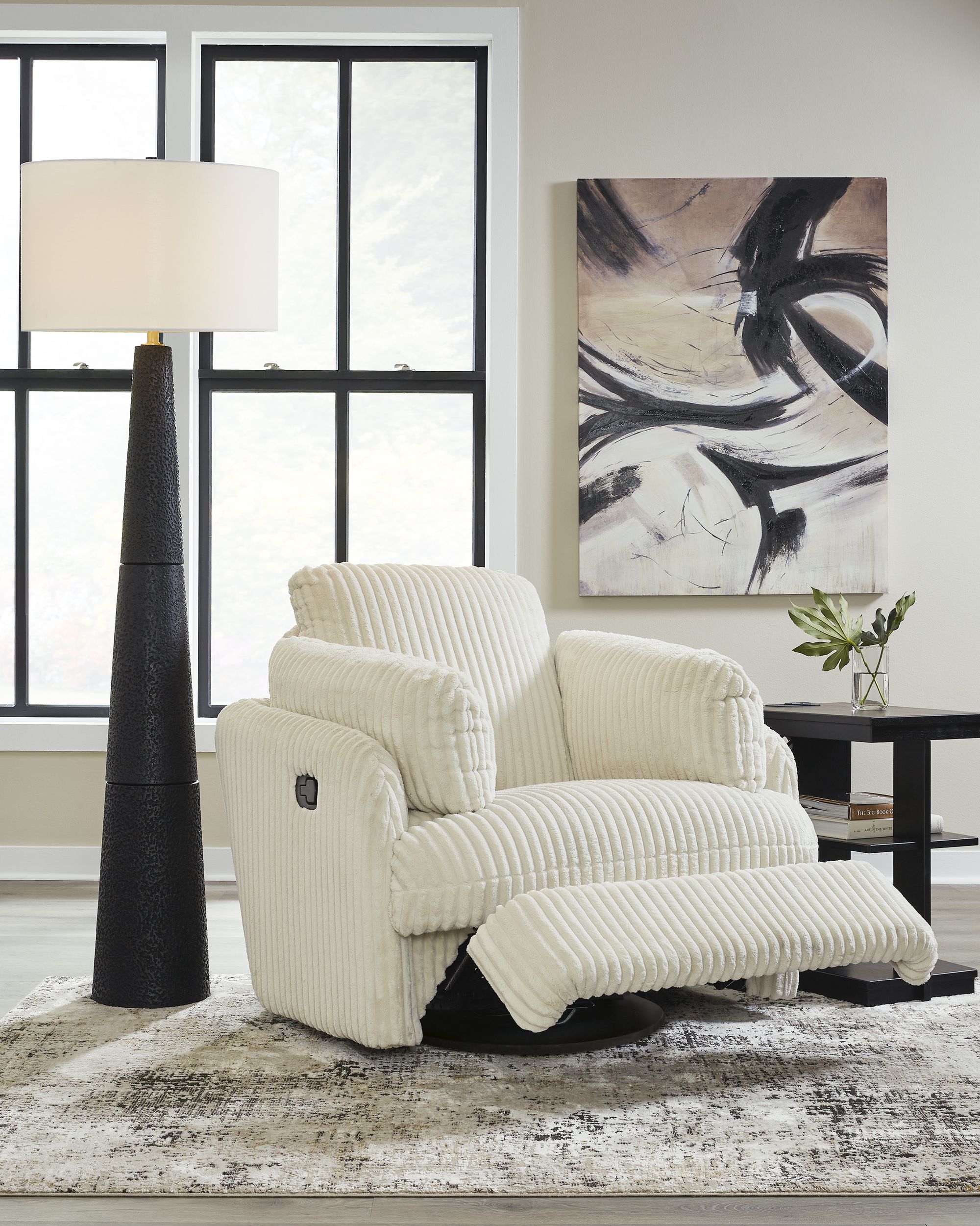 Tie-Breaker Polyester Swivel Glider Recliner