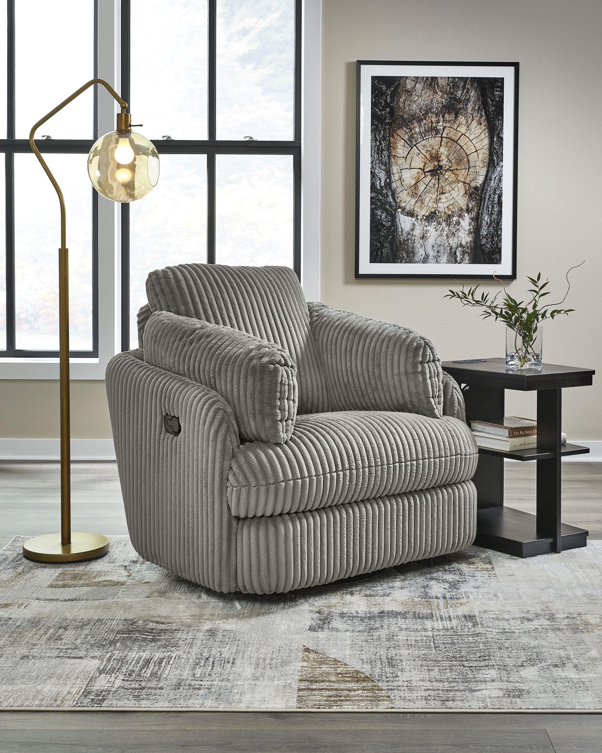 Tie-Breaker Polyester Swivel Glider Recliner