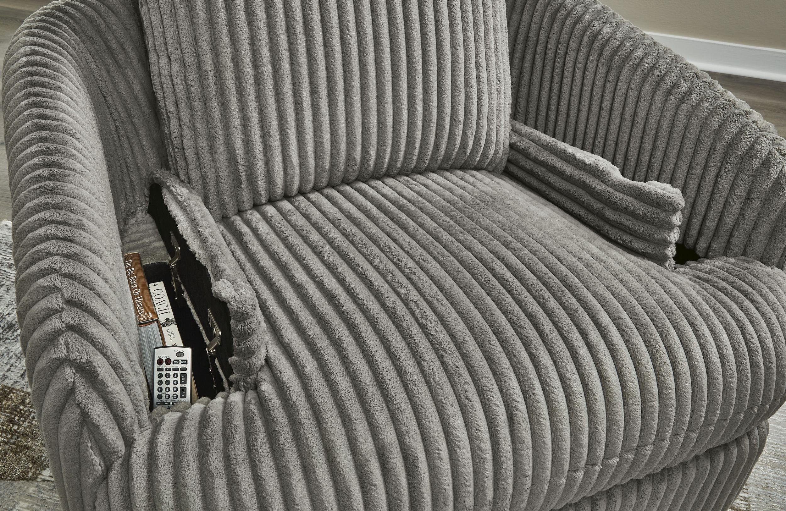 Tie-Breaker Polyester Swivel Glider Recliner