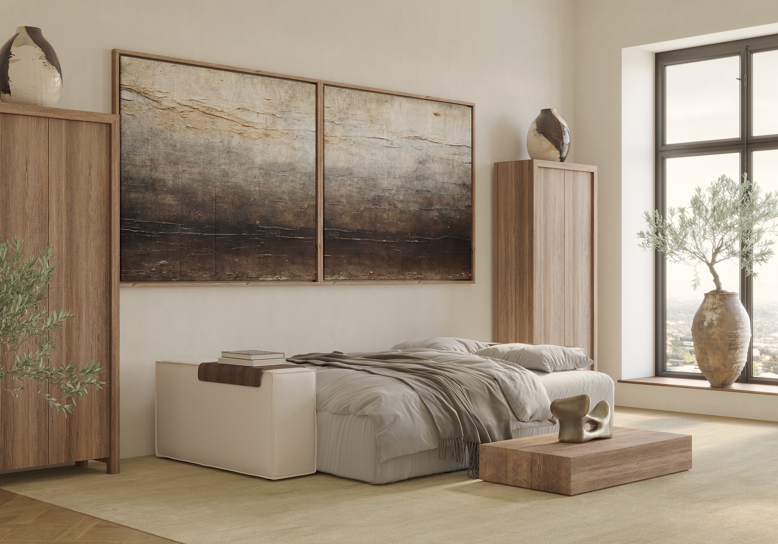Newilla Storage Sofa Bed w/ Wide Arm Rests