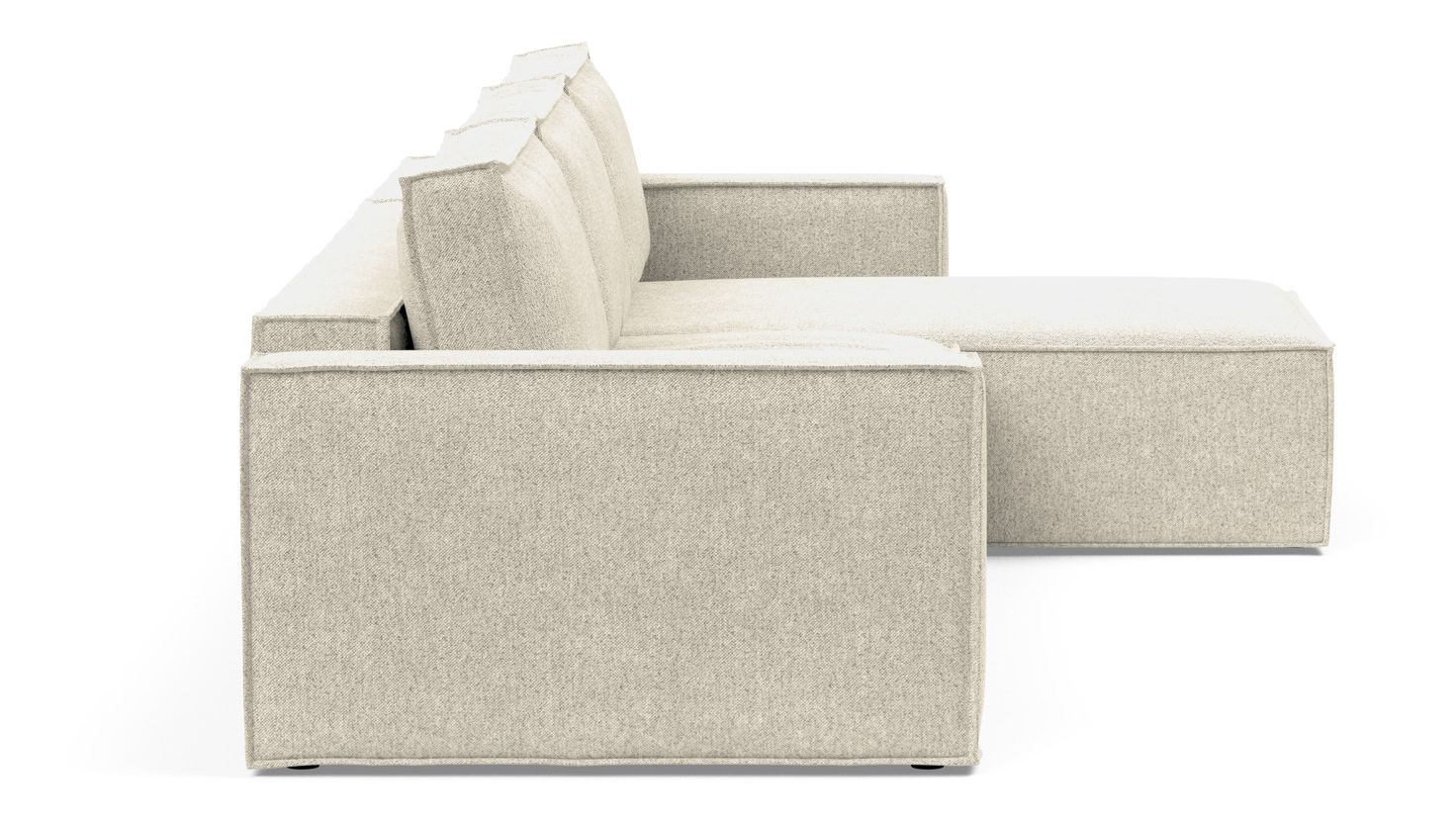 Newilla Polyester Fabric/Steel Reversible Storage Sleeper Sectional w/Standart Arm Rests