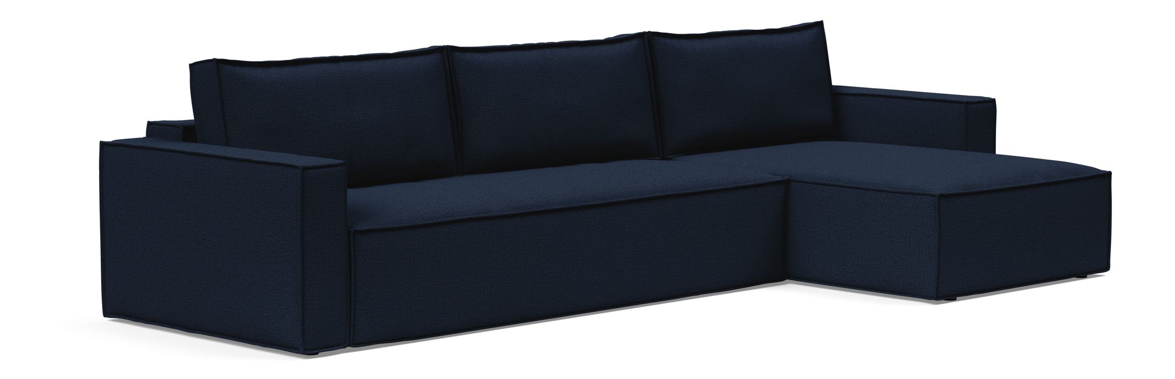 Newilla Polyester Fabric/Steel Reversible Storage Sleeper Sectional w/Standart Arm Rests