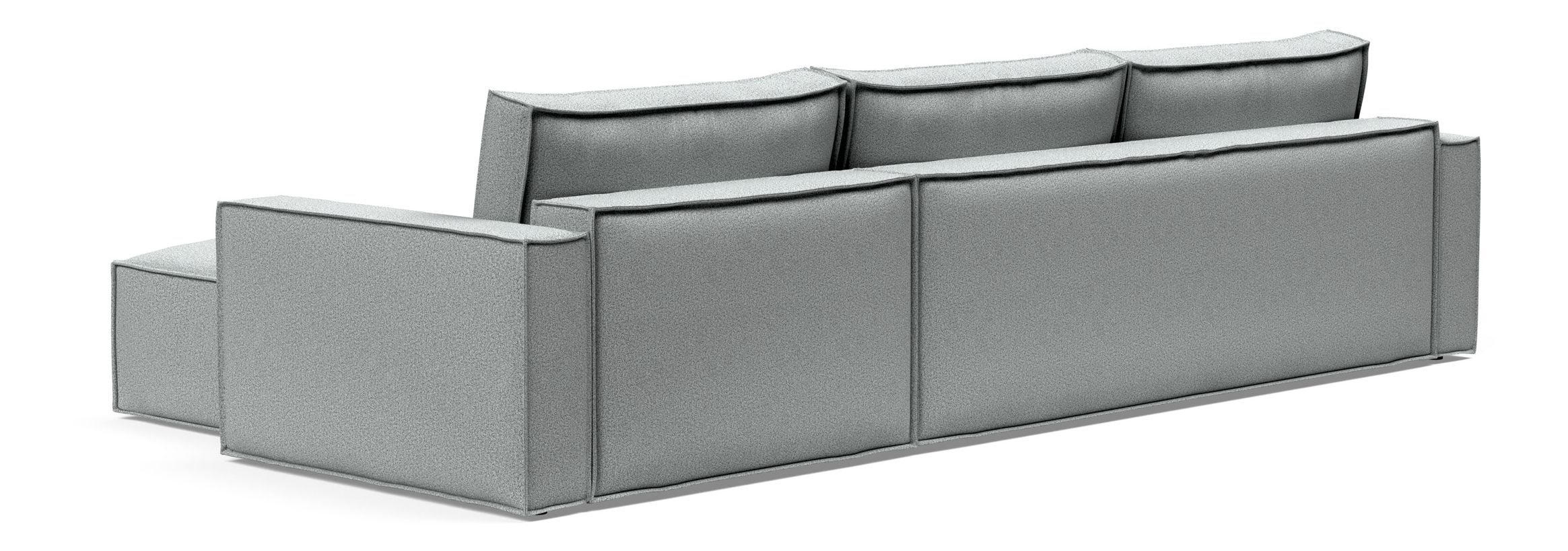 Newilla Polyester Fabric/Steel Reversible Storage Sleeper Sectional w/Standart Arm Rests