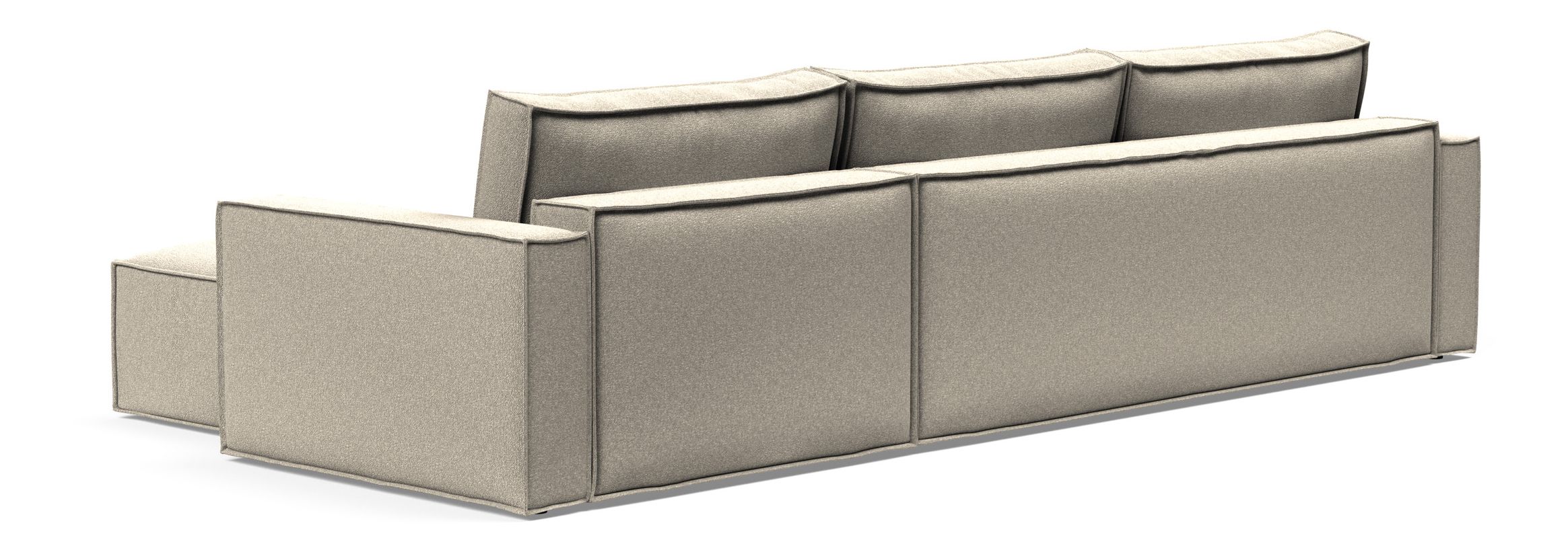 Newilla Polyester Fabric/Steel Reversible Storage Sleeper Sectional w/Standart Arm Rests